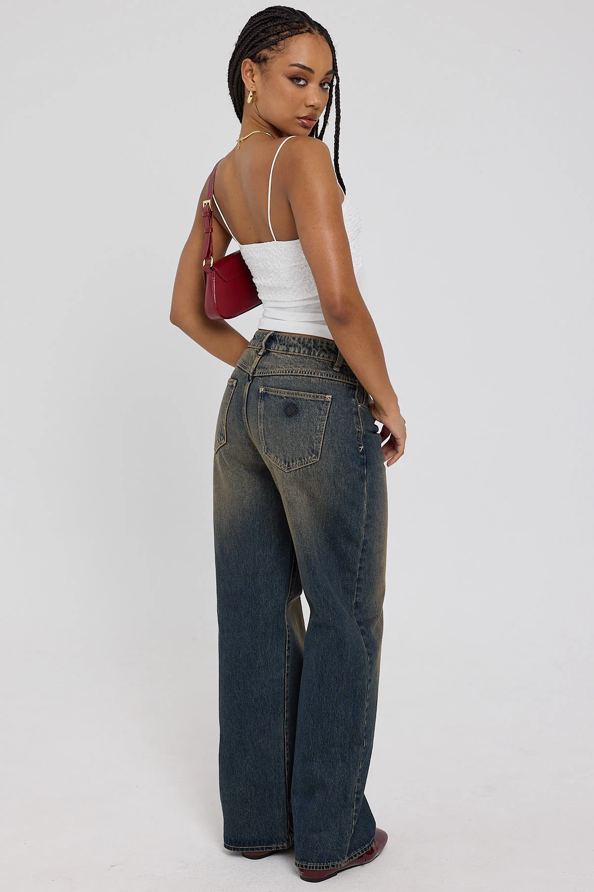 Abrand 95 Mid Baggy Jean Quinn Worn Organic Blue/Brown - Image 3