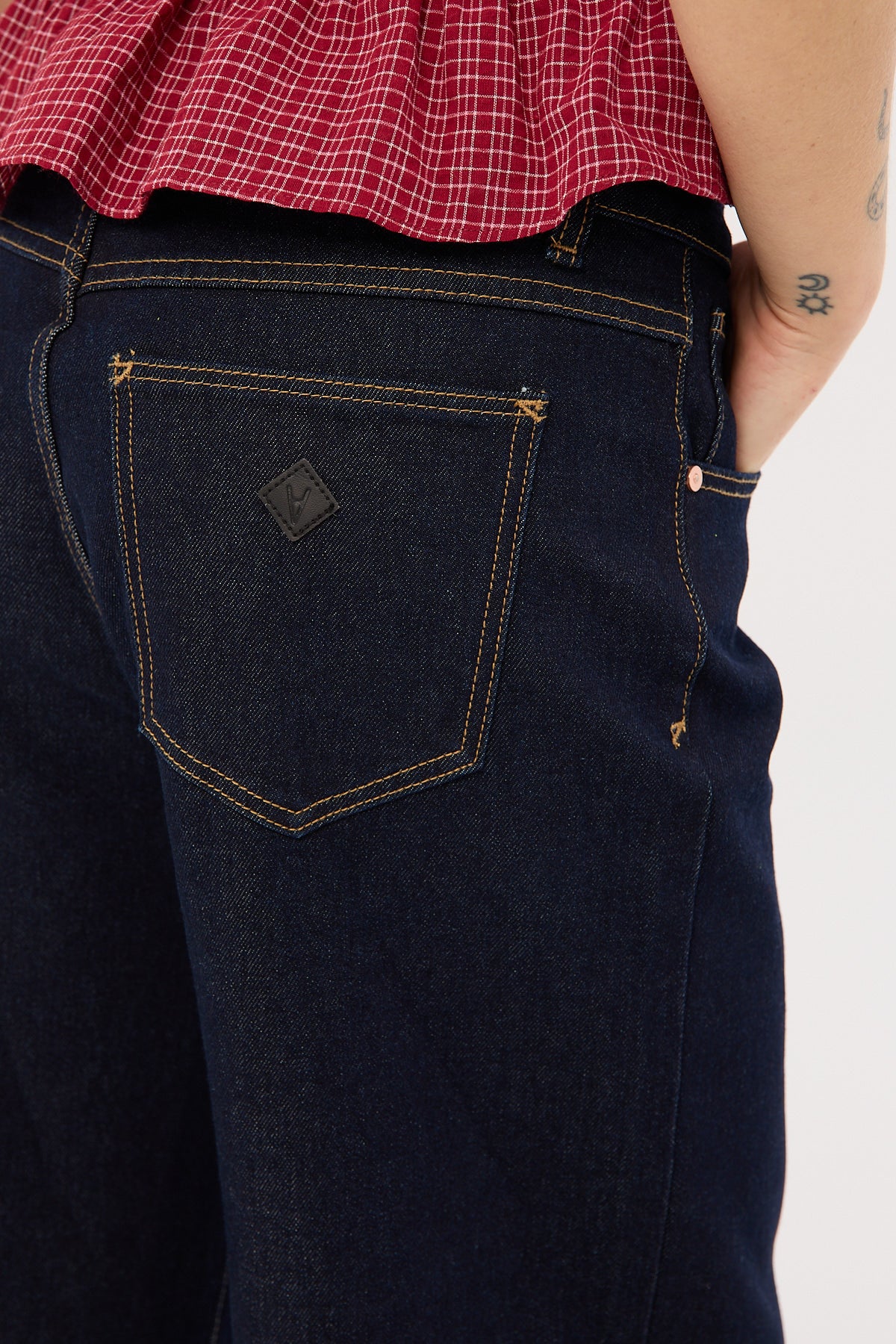 Abrand 95 Mid Baggy Jean Richie Turn Up Dark Blue Denim - Image 8