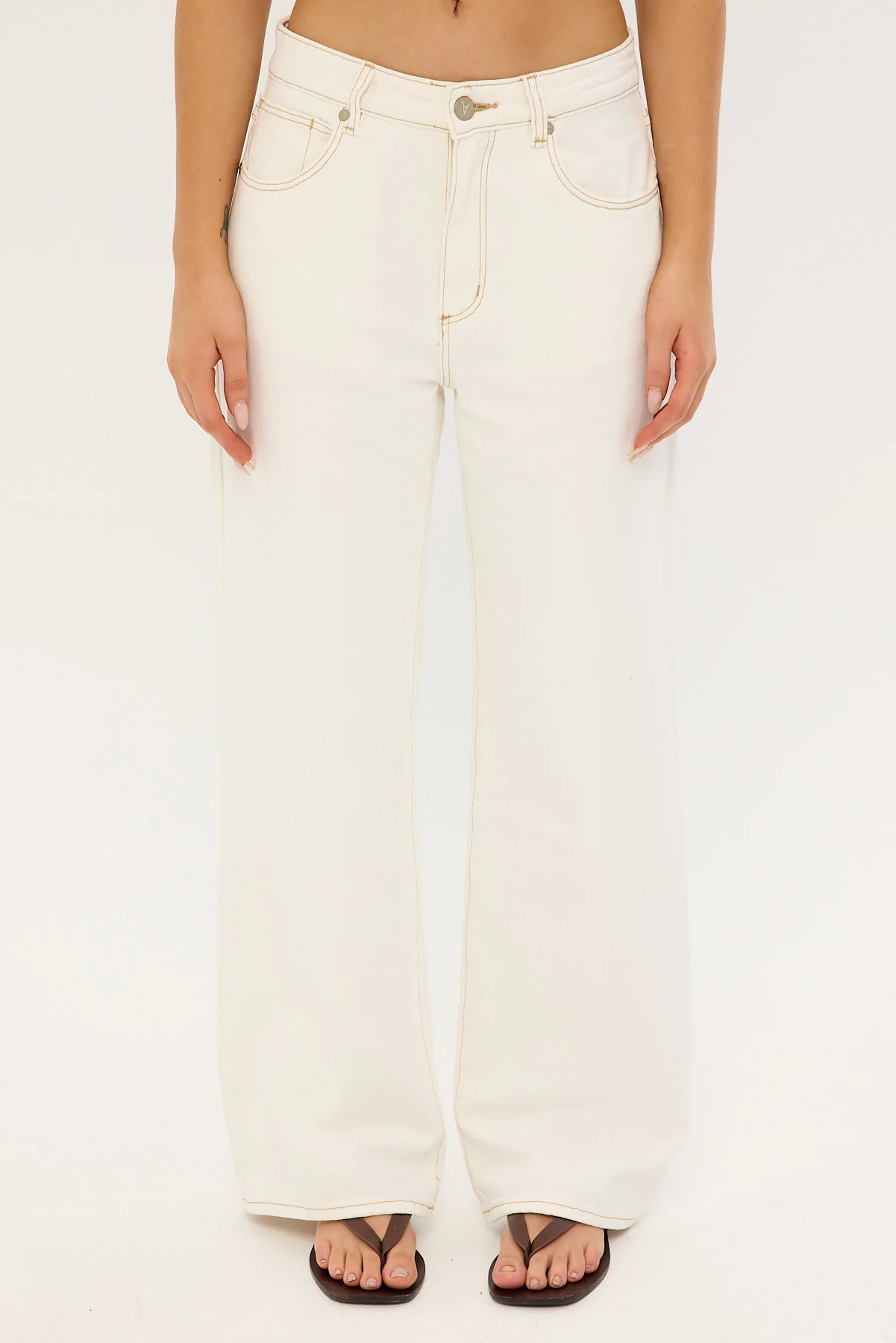 Abrand 95 Mid Baggy Petite Jean White - Image 7