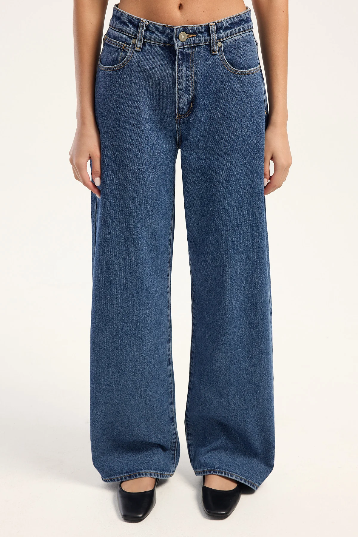 Abrand 95 Mid Rise Baggy Jean Bella Mid Blue - Image 10