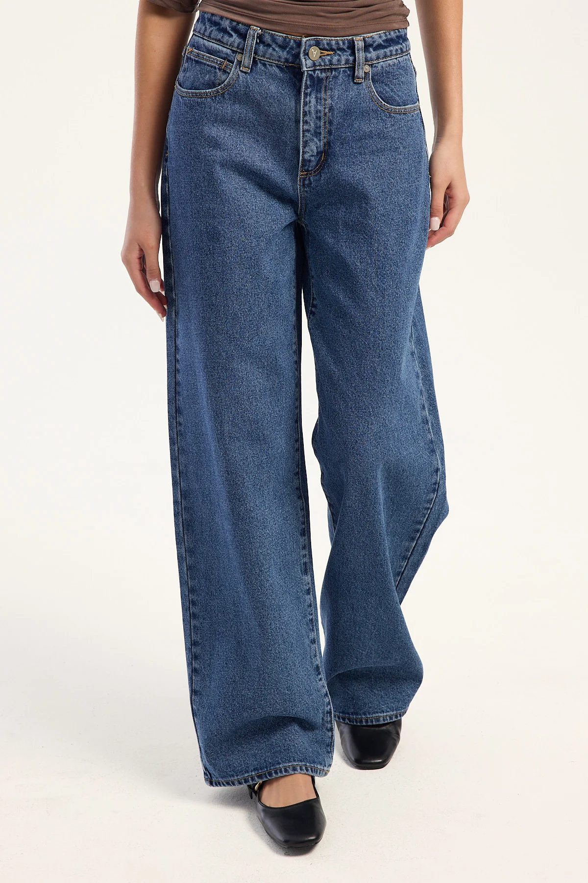 Abrand 95 Mid Rise Baggy Jean Bella Mid Blue - Image 3