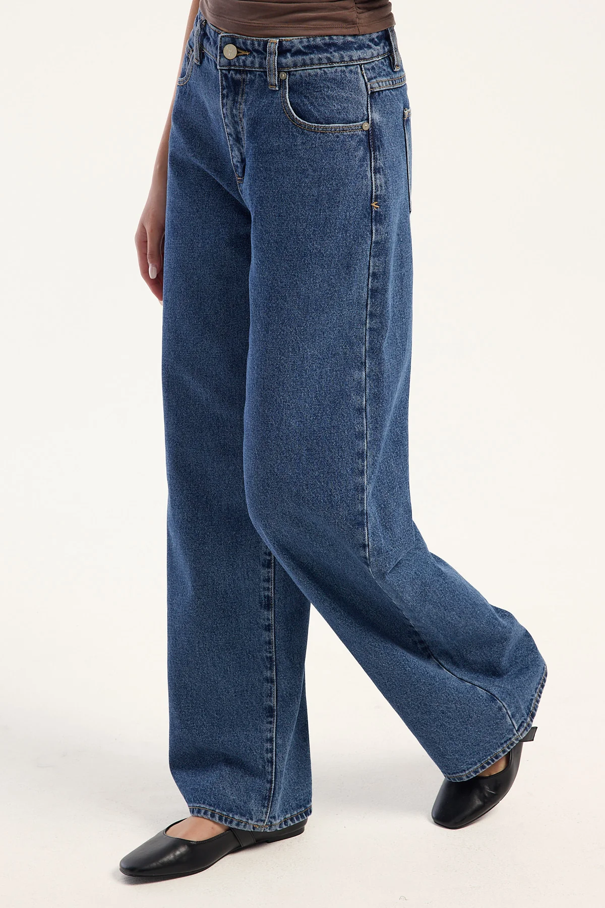 Abrand 95 Mid Rise Baggy Jean Bella Mid Blue - Image 6