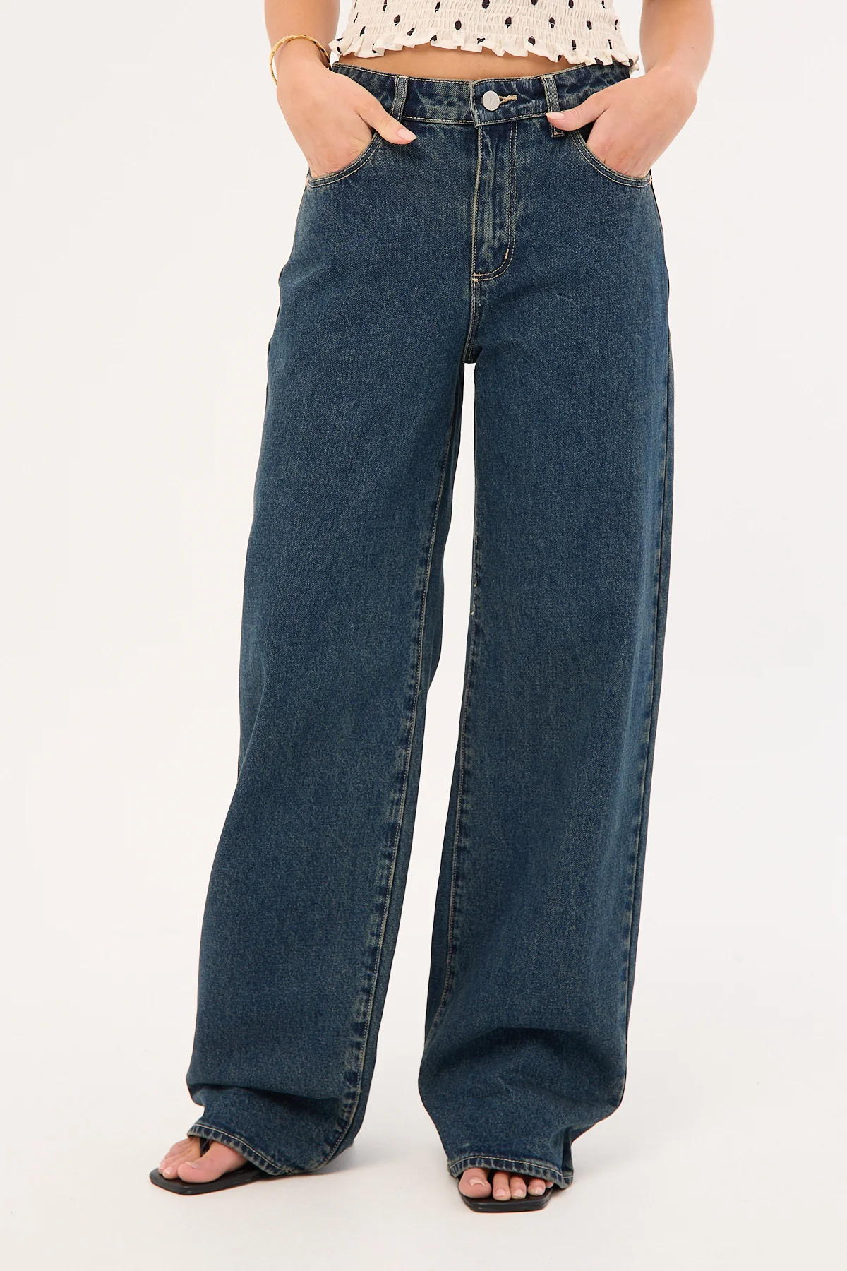 Abrand 95 Mid Rise Baggy Jean Lola Deep Blue - Image 4