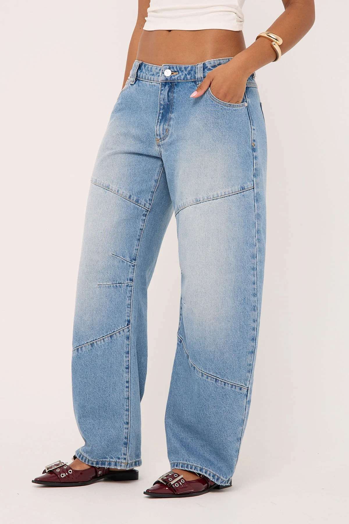 Abrand 99 Low Barrel Jean Gigi Worn Blue - Image 4