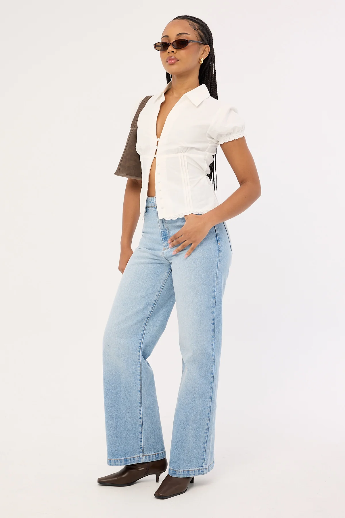Abrand A 94 High Waisted Wide Jean Jessie Blue - Image 5