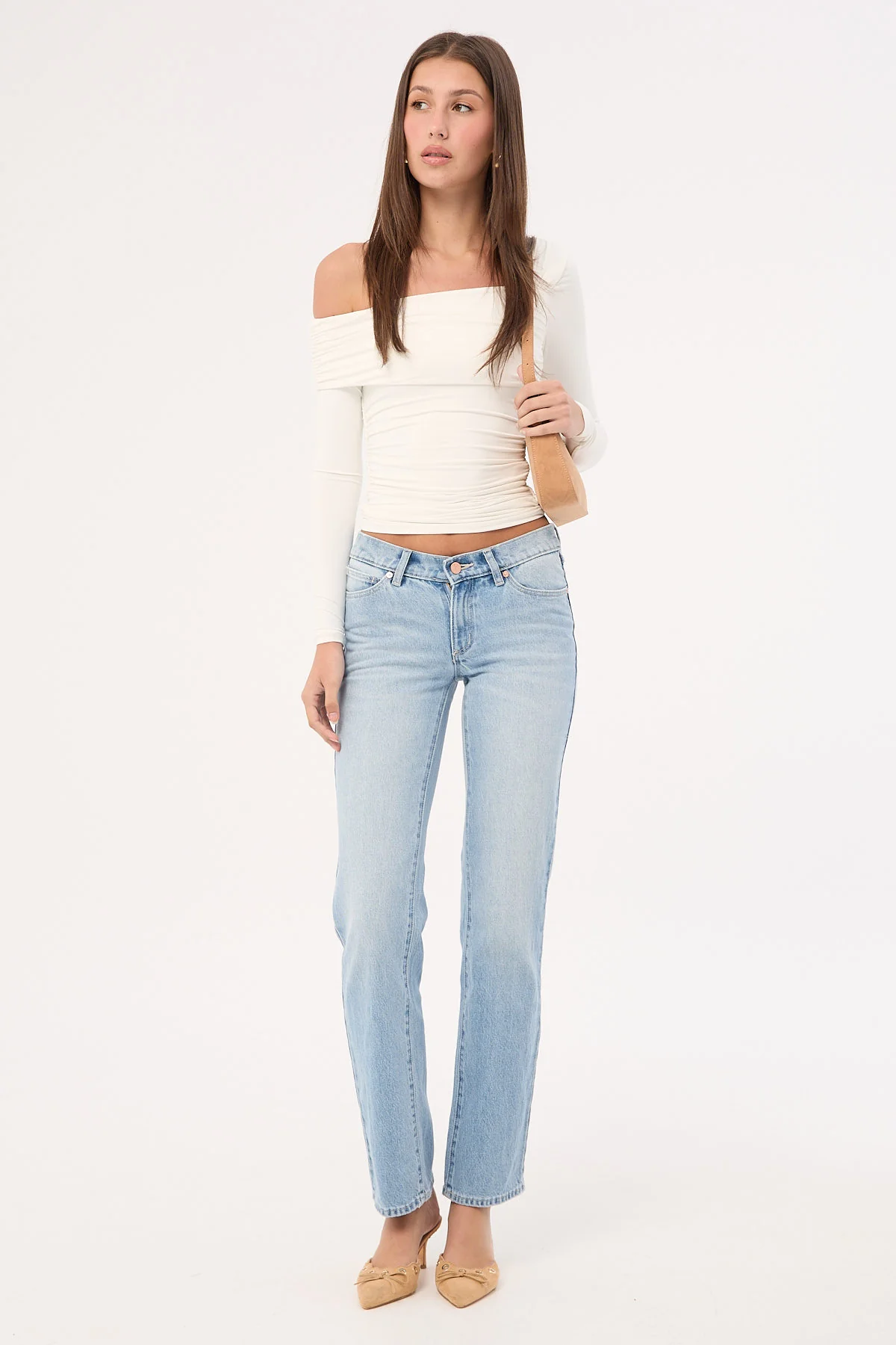 Abrand A 99 Low Straight Jean Gia Organic Blue