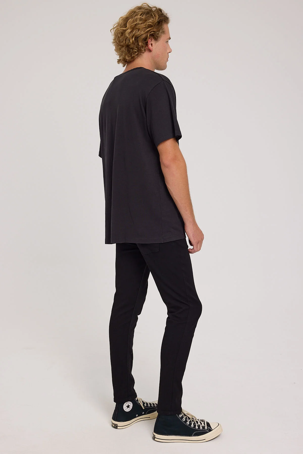 Abrand A Dropped Skinny Turn Up Jean Black Mirror - Image 3