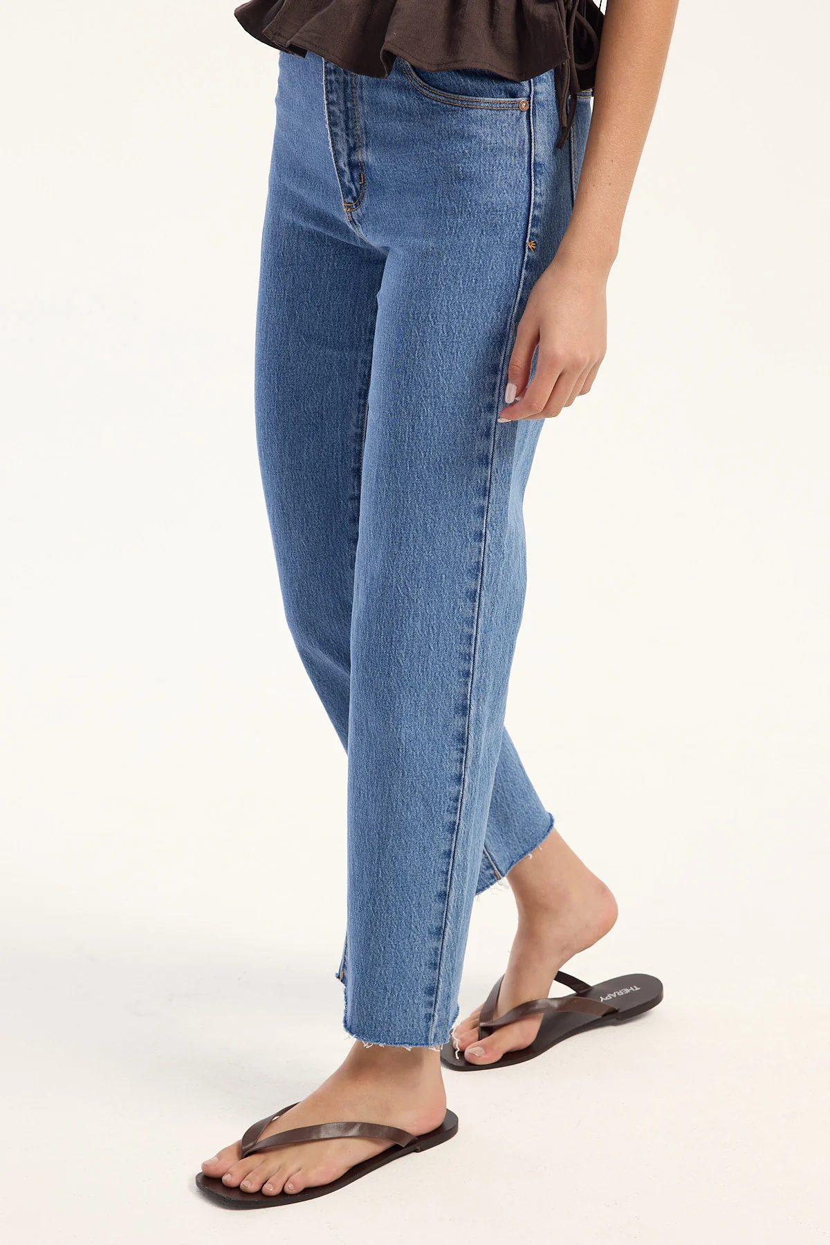 Abrand A Venice Straight High Rise Jean Denise Blue - Image 5