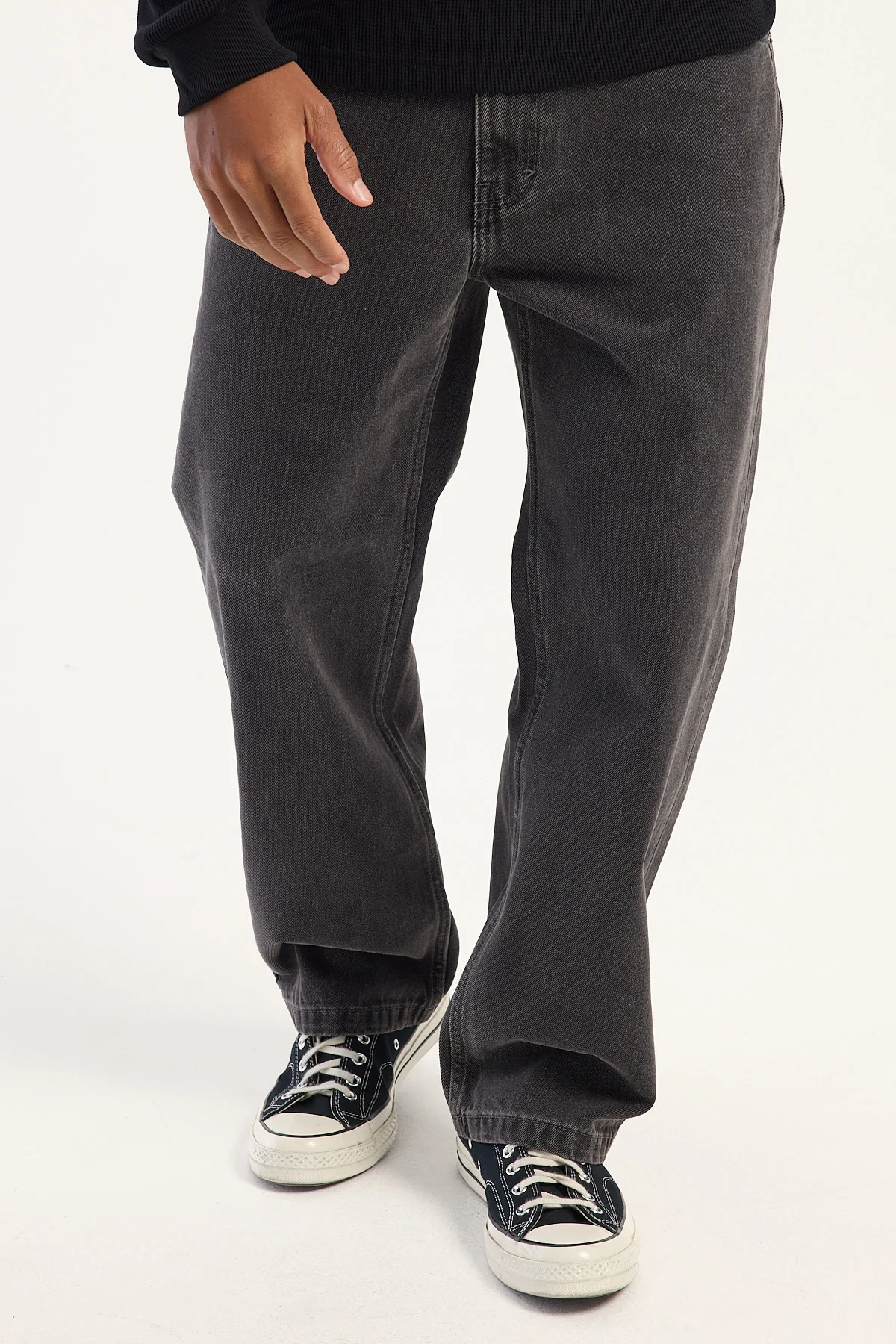 Abrand A5 Baggy Crop Jean Bazza Washed Black - Image 2