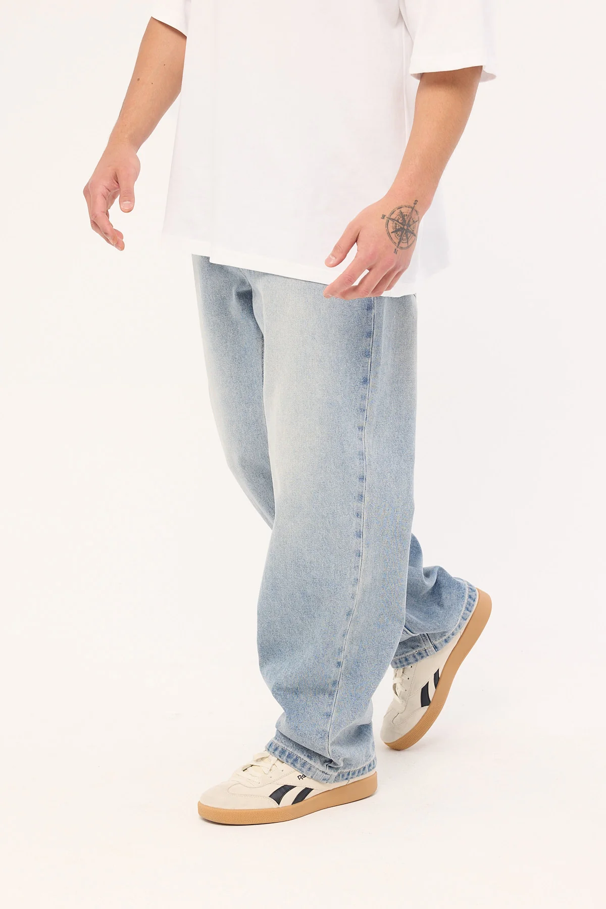 Abrand A5 Baggy Jean Harris Bleached Blue - Image 3