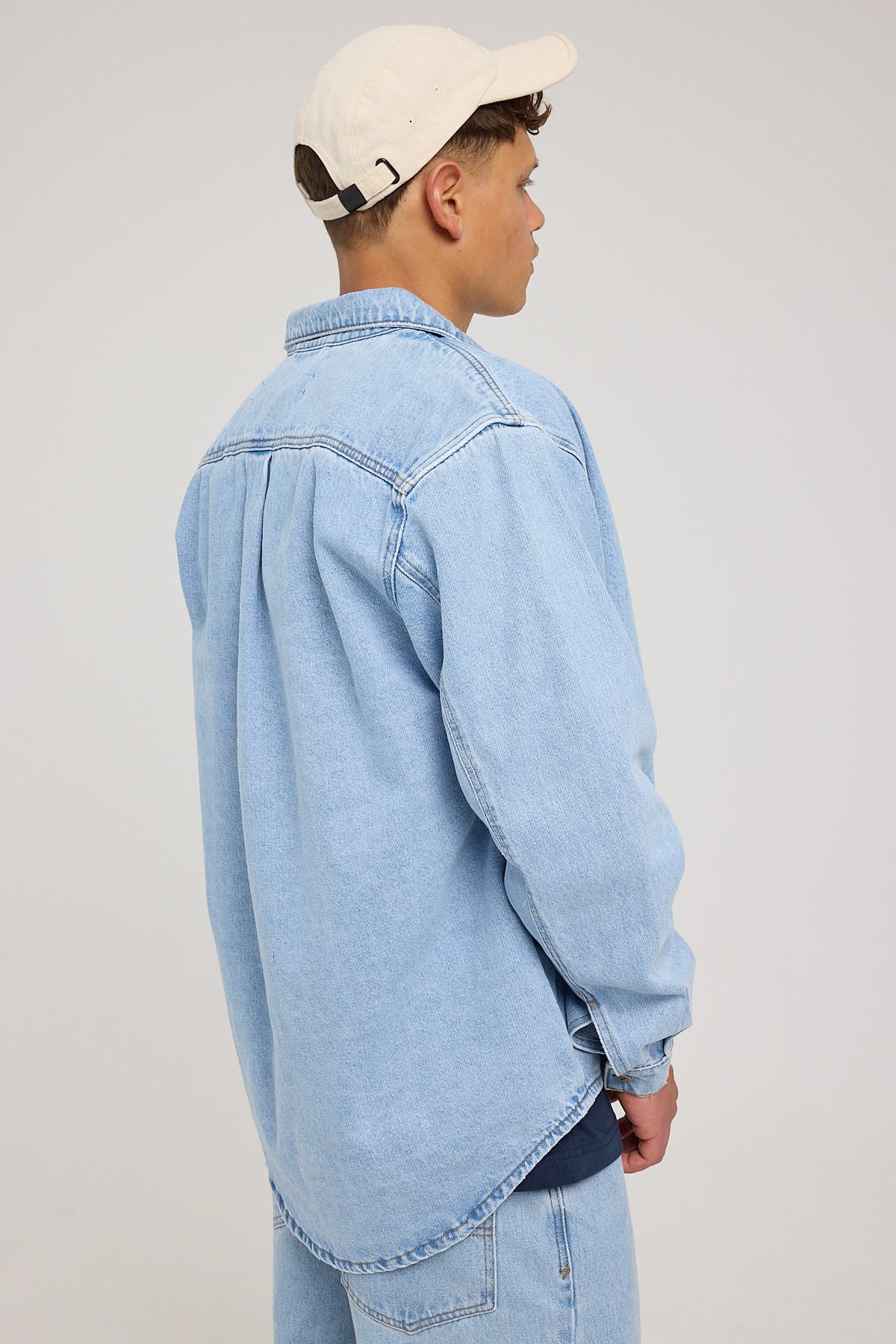 Abrand A5 Shacket John Bleach Blue - Image 4