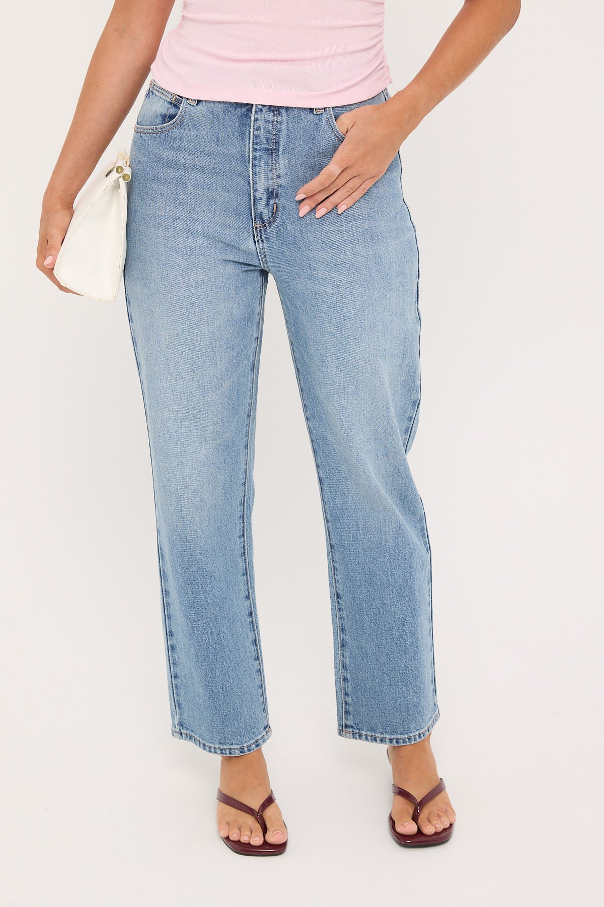 Abrand High Venice Straight Jean Liv Blue - Image 2