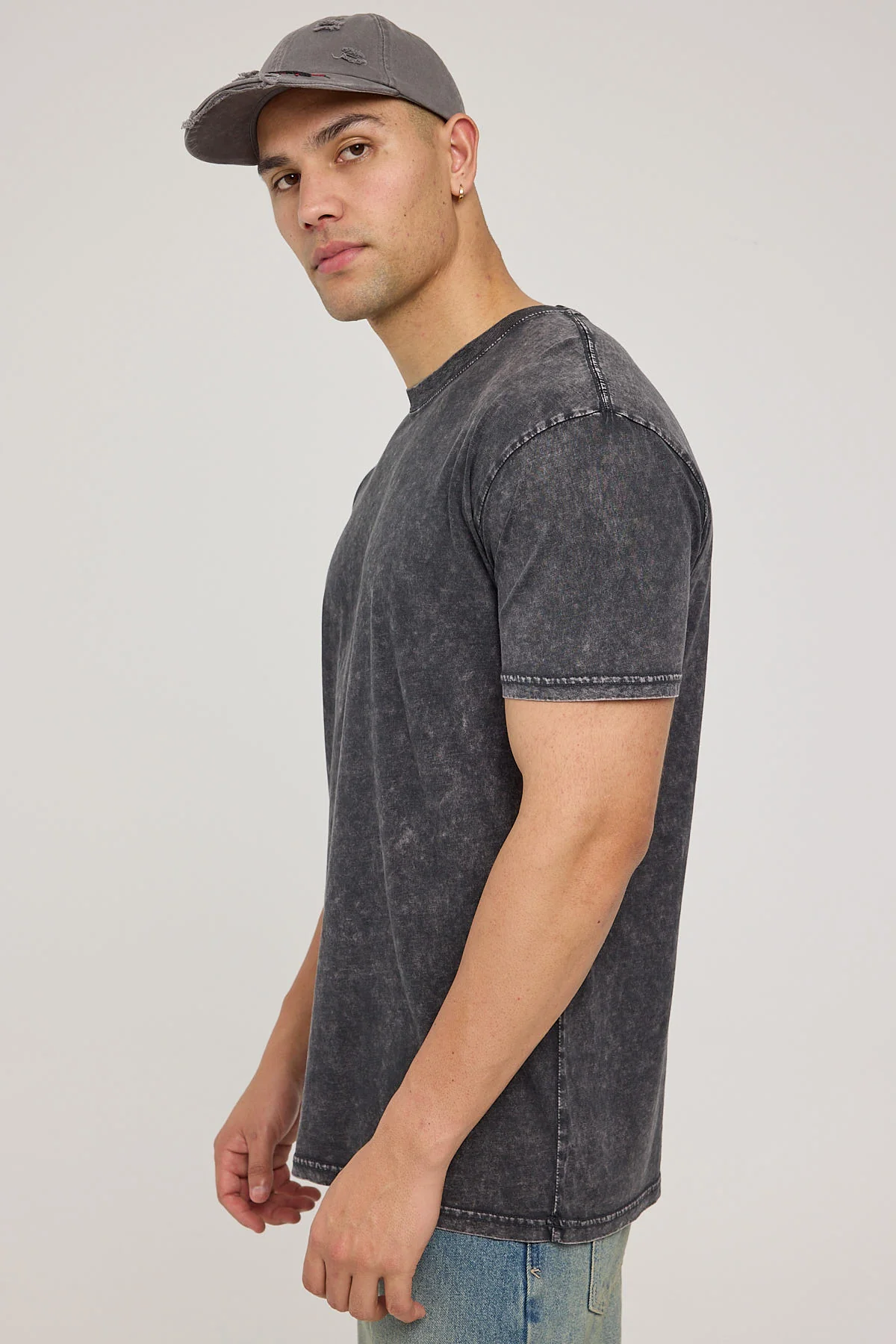 As Colour Stone Wash Staple Tee Acid Black - Image 3