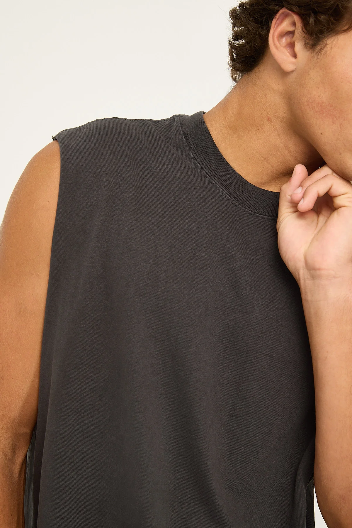 As Colour Heavy Faded Tank Faded Black - Image 5