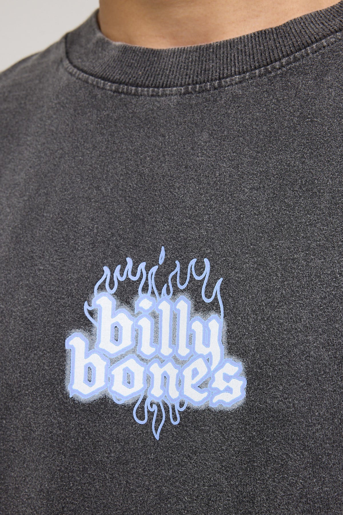 Billy Bones Club Burning Glow Tee Washed Black - Image 6