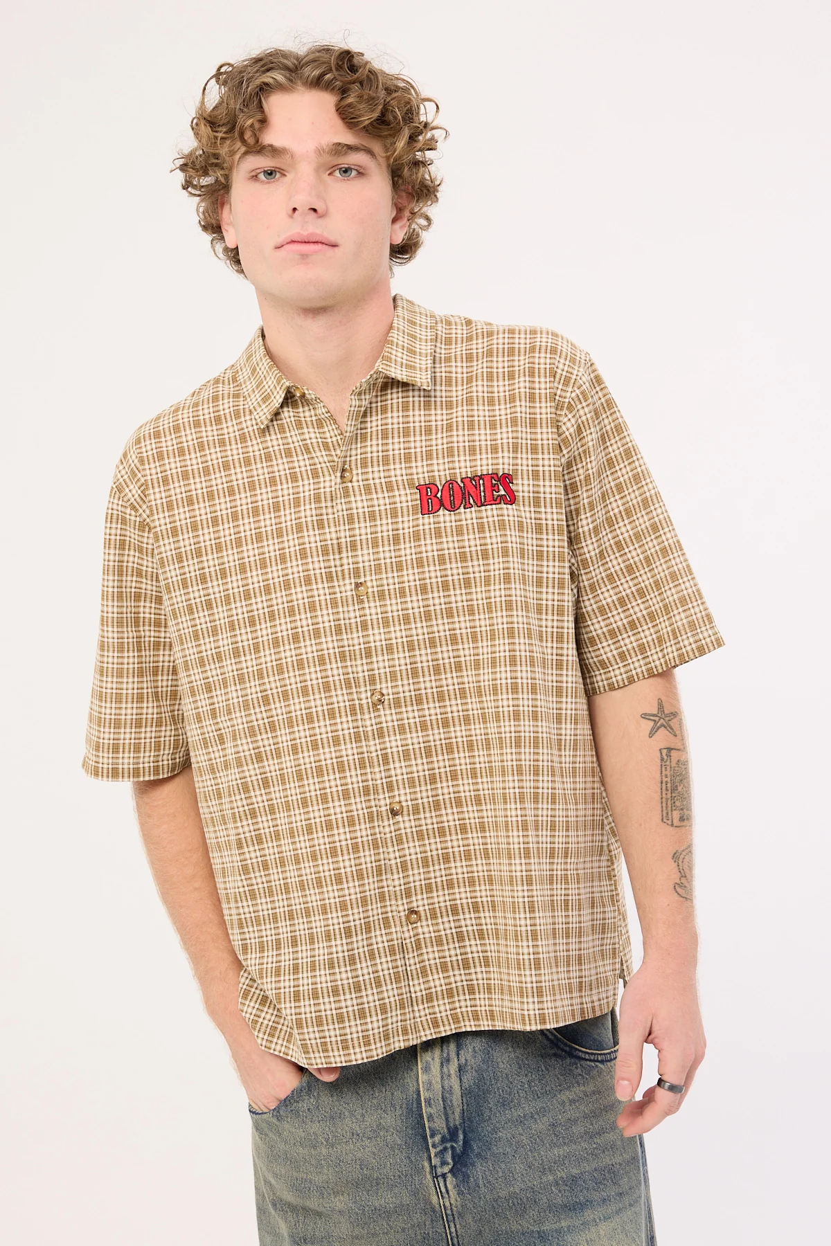 Billy Bones Club Check Rodeo Shirt Chocolate - Image 4