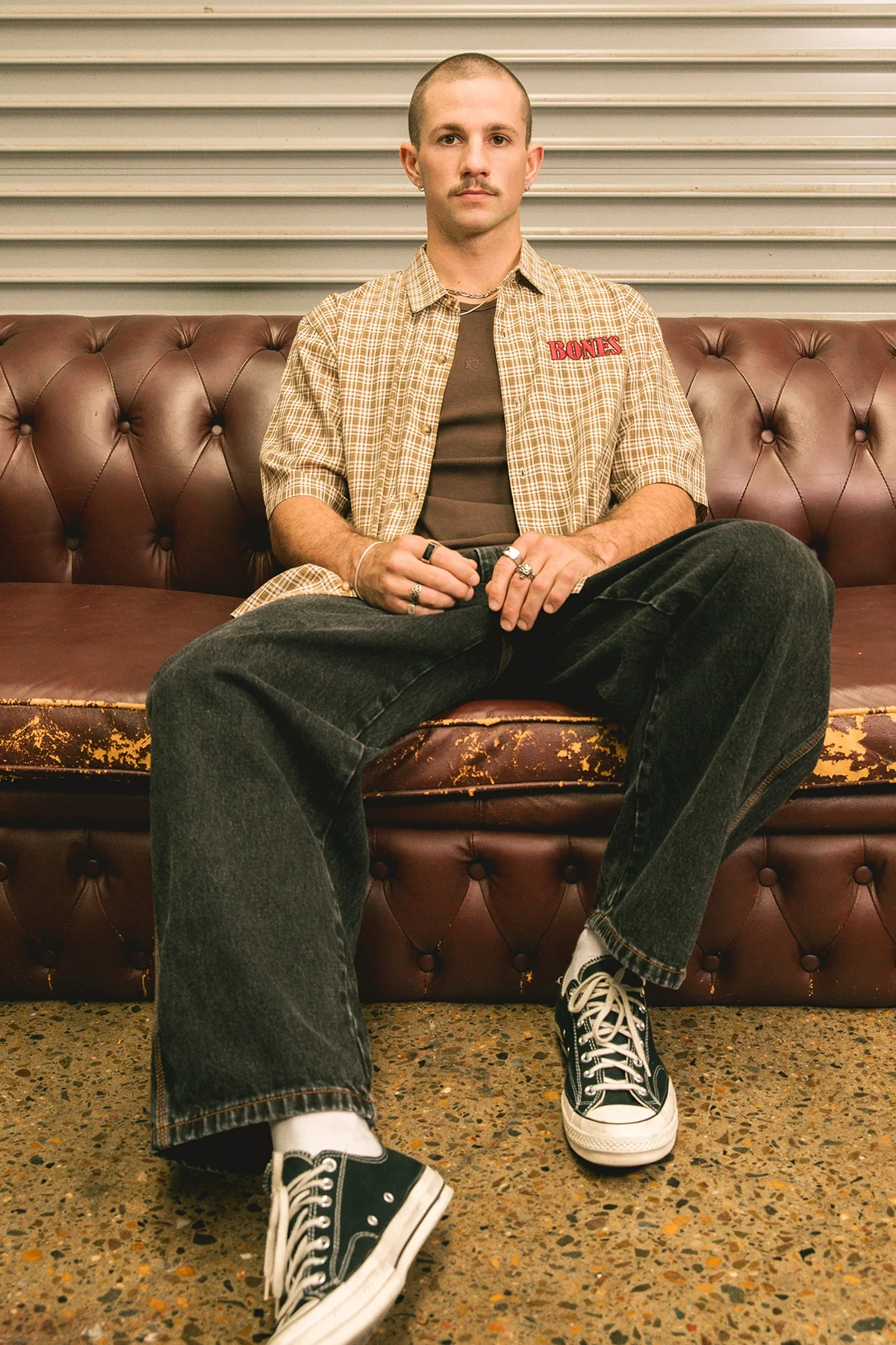 Billy Bones Club Check Rodeo Shirt Chocolate - Image 9