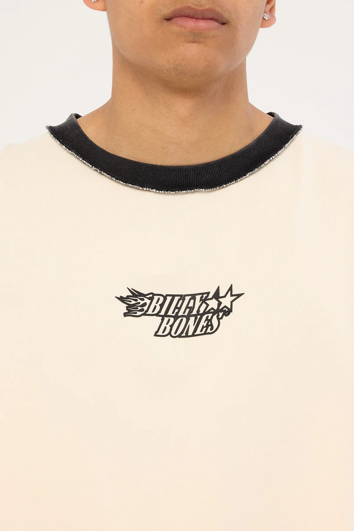 Billy Bones Club Flames Oversized Tee Cream - Image 6