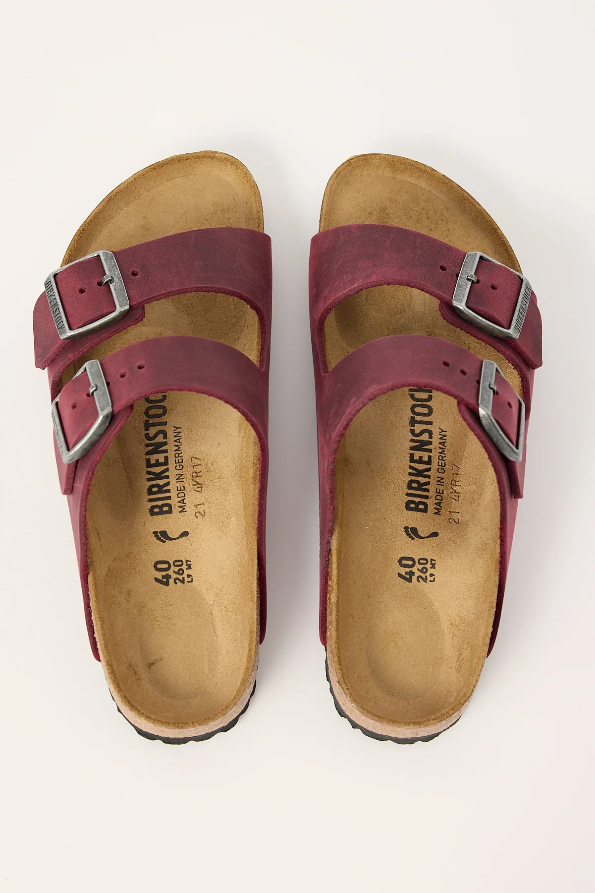Birkenstock Arizona Oiled Leather Narrow Zinfandel - Image 2