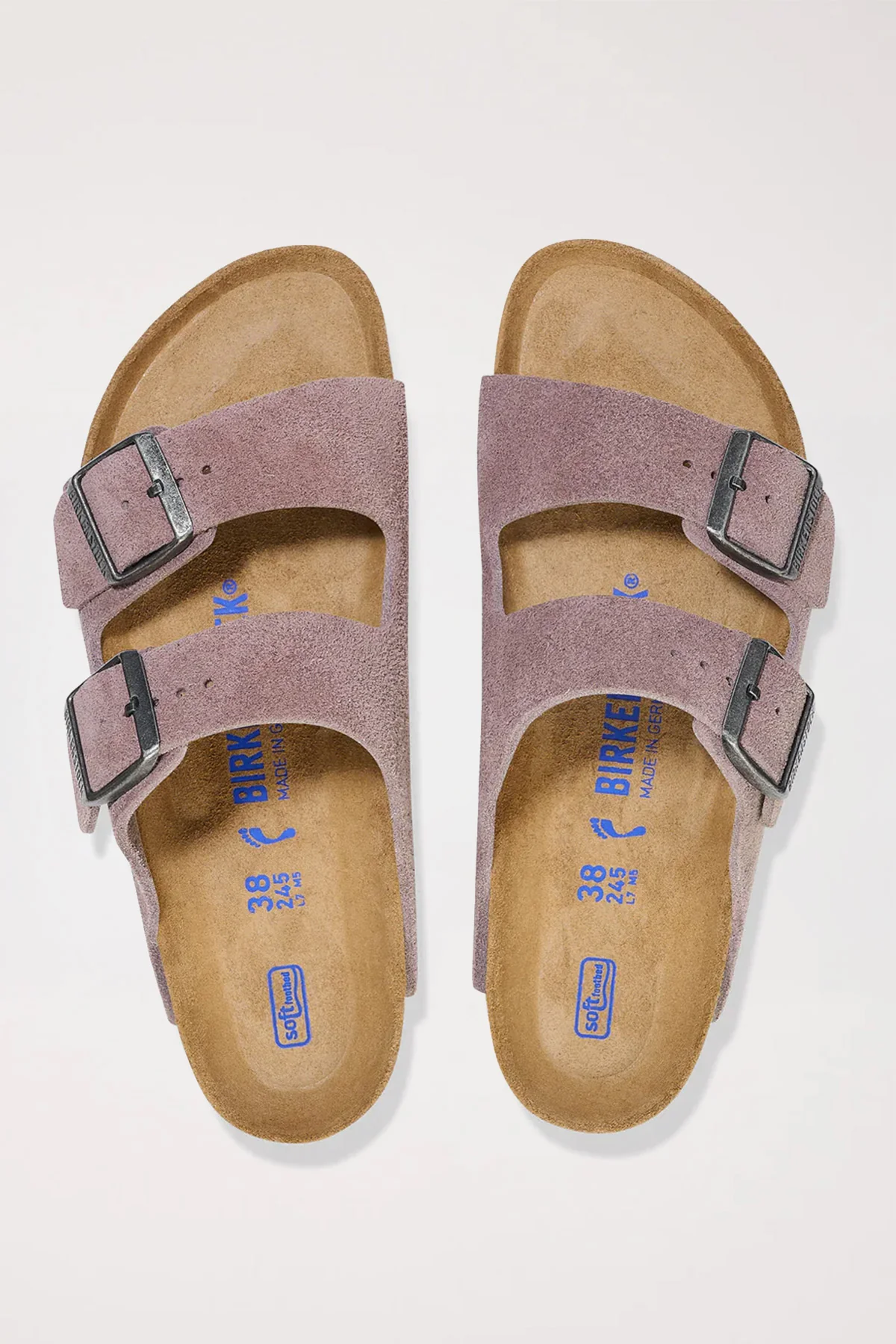 Birkenstock Arizona Sfb Suede Leather Narrow Faded Purple - Image 3