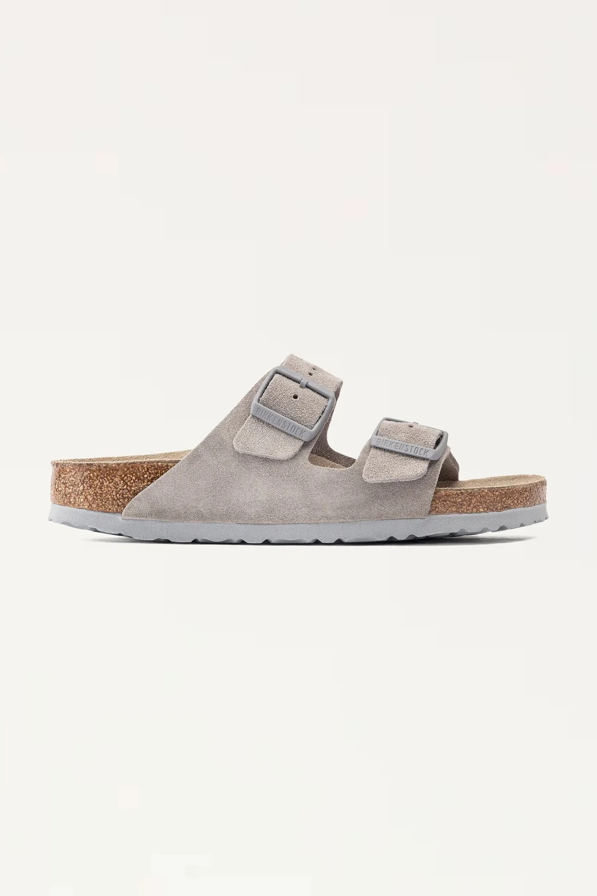 Birkenstock Arizona Suede Leather Narrow Stone Coin