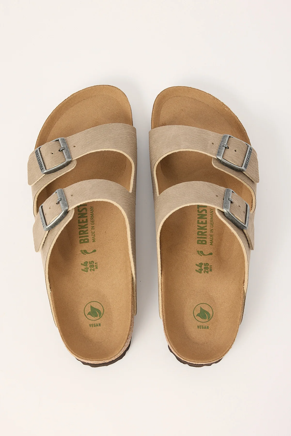 Birkenstock Arizona Vegan Birko-flor Narrow Desert Dust Espresso/Grey Taupe - Image 2