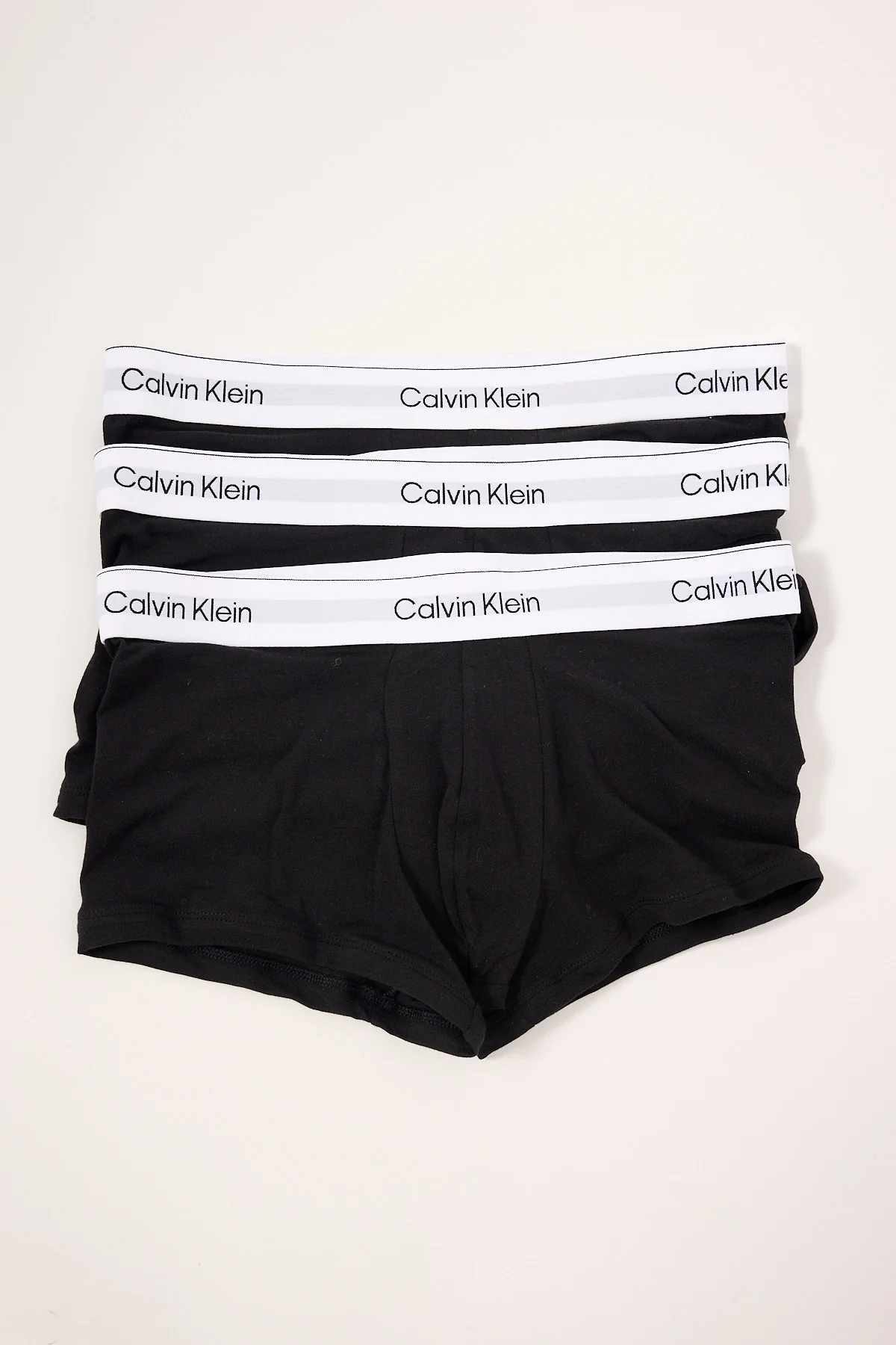 Calvin Klein Icon Cotton Stretch Low Rise Trunk 3PK Black - Image 2