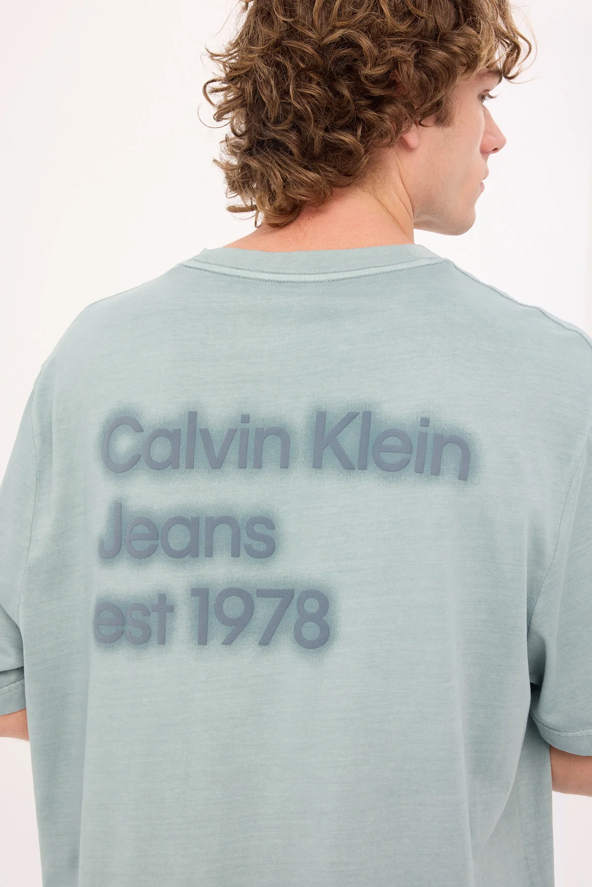 Calvin Klein Washed Puff Print Tee Lead - Image 6
