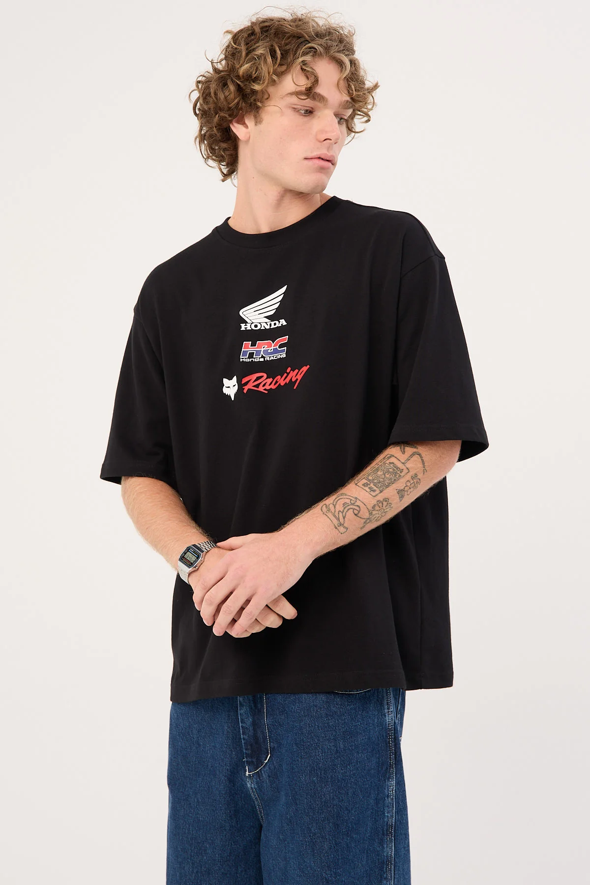 Fox Honda Oversized SS Tee Black - Image 4