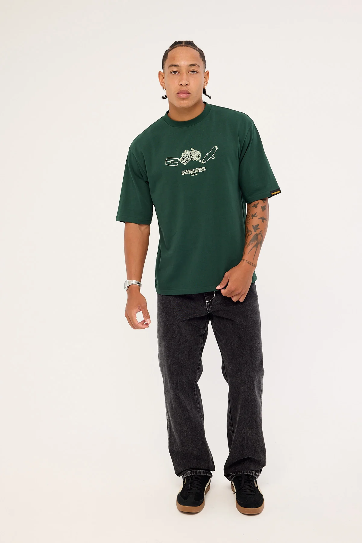 Clothing The Gaps Icon Tee Forest Green - Image 2