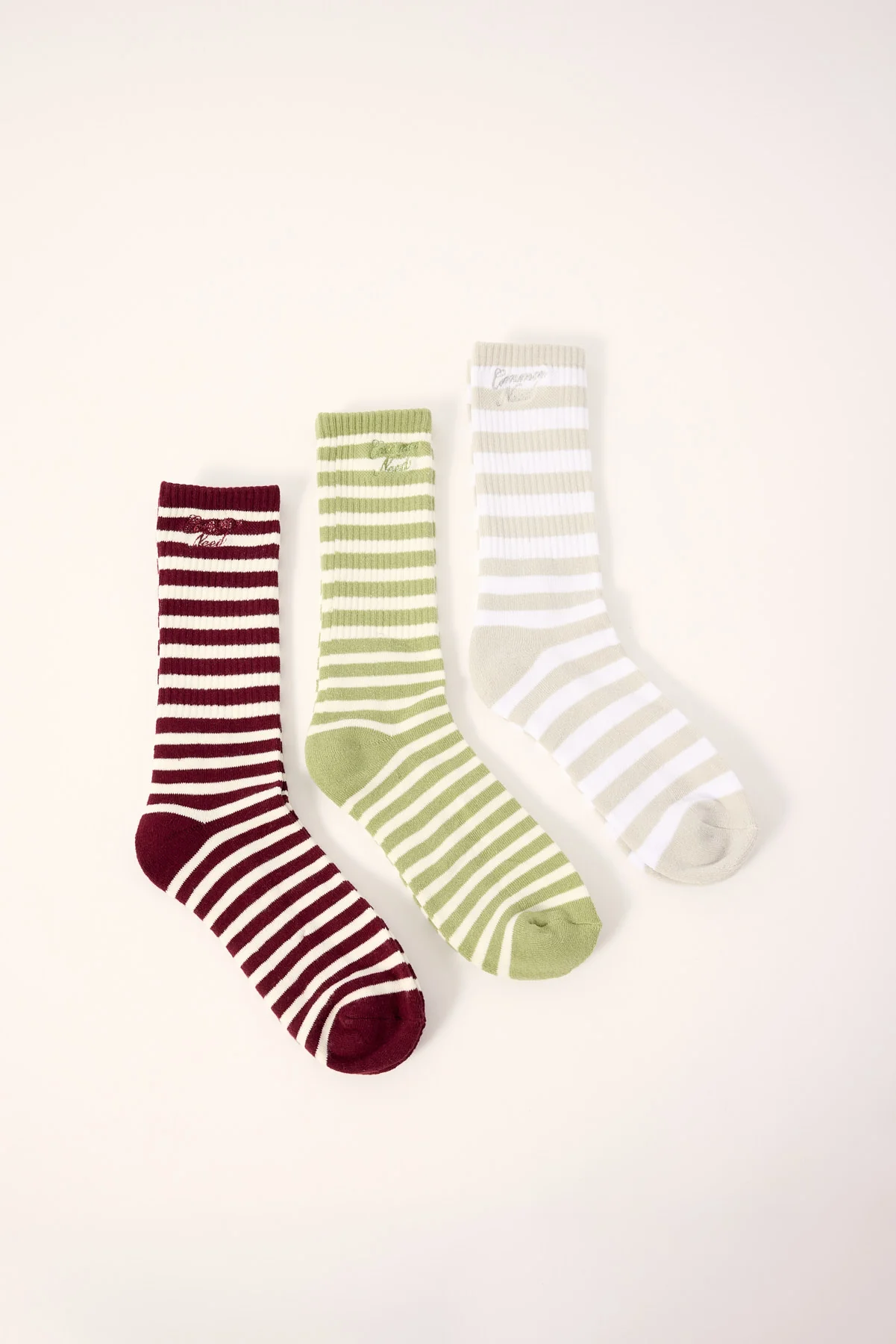 Common Need Aisle Sock 3 Pack Multi Stripe
