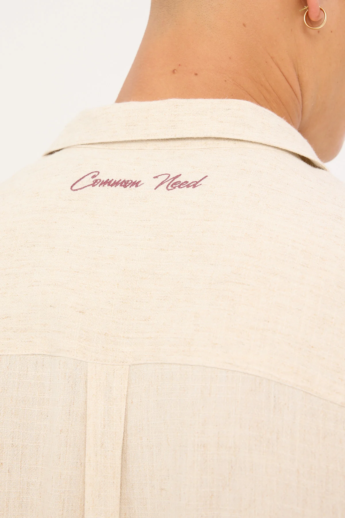 Common Need Aloha Linen Resort Shirt Natural - Image 7