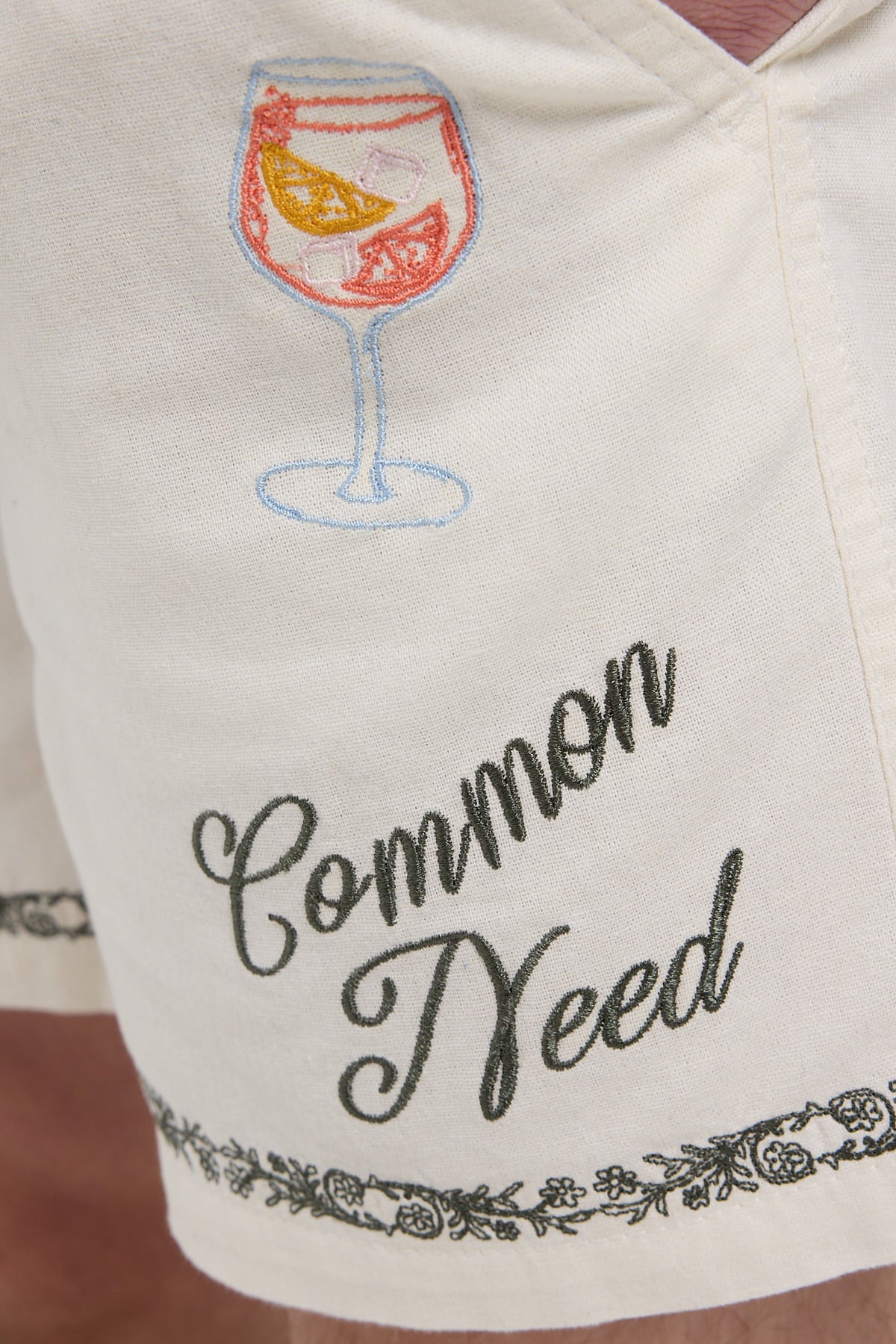 Common Need Amalfi Embroidered Short Ecru - Image 5