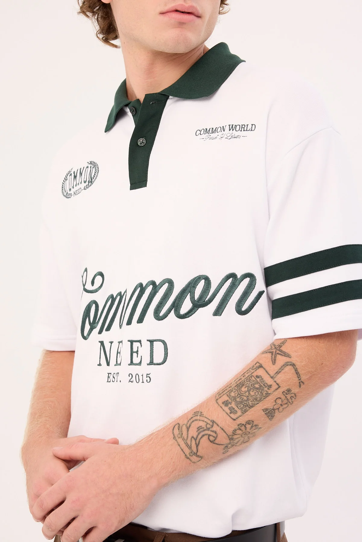 Common Need Ascend Short Sleeve Rugby Polo White - Image 4