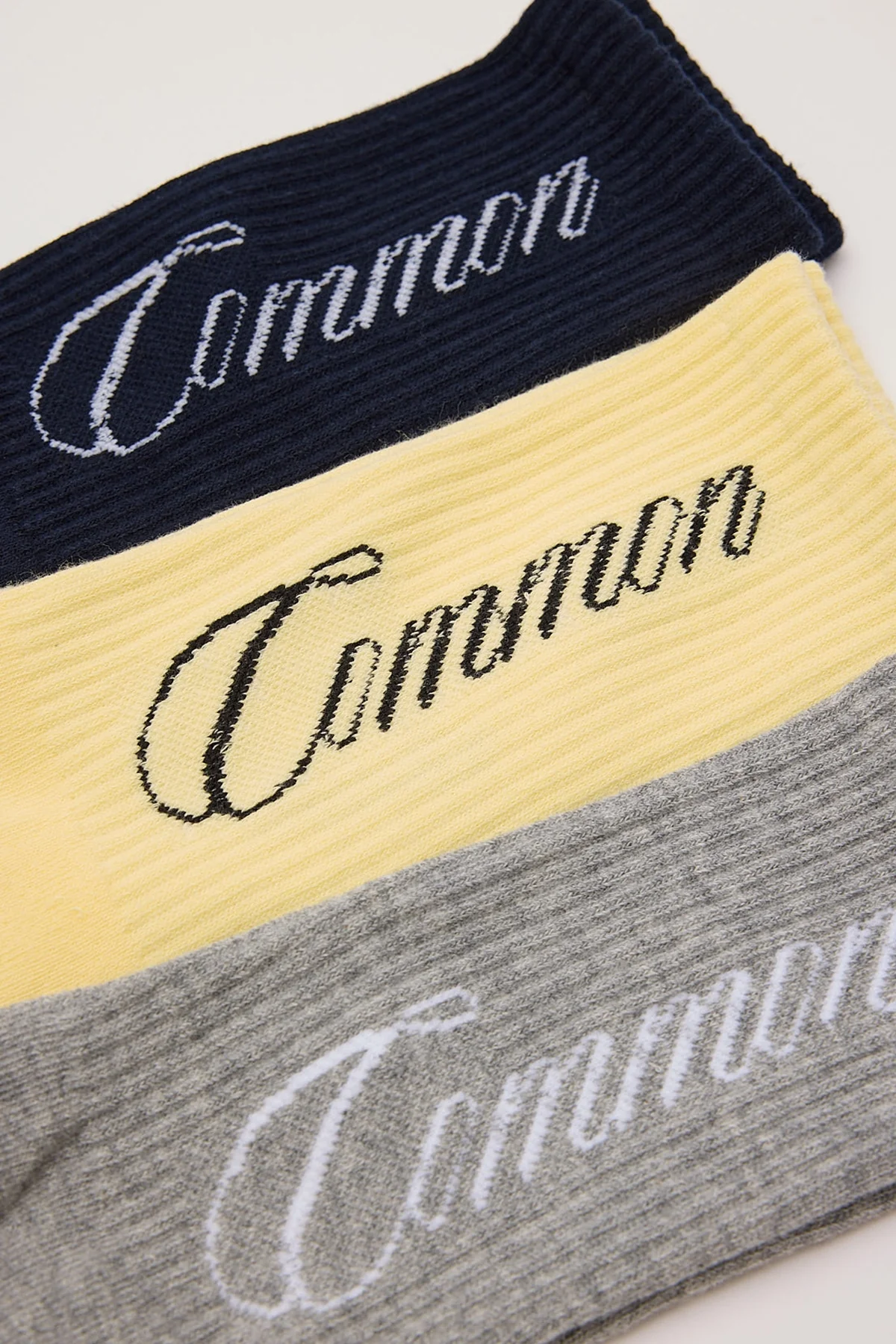 Common Need Autograph Sock 3 Pack Navy/Grey/Yellow - Image 2