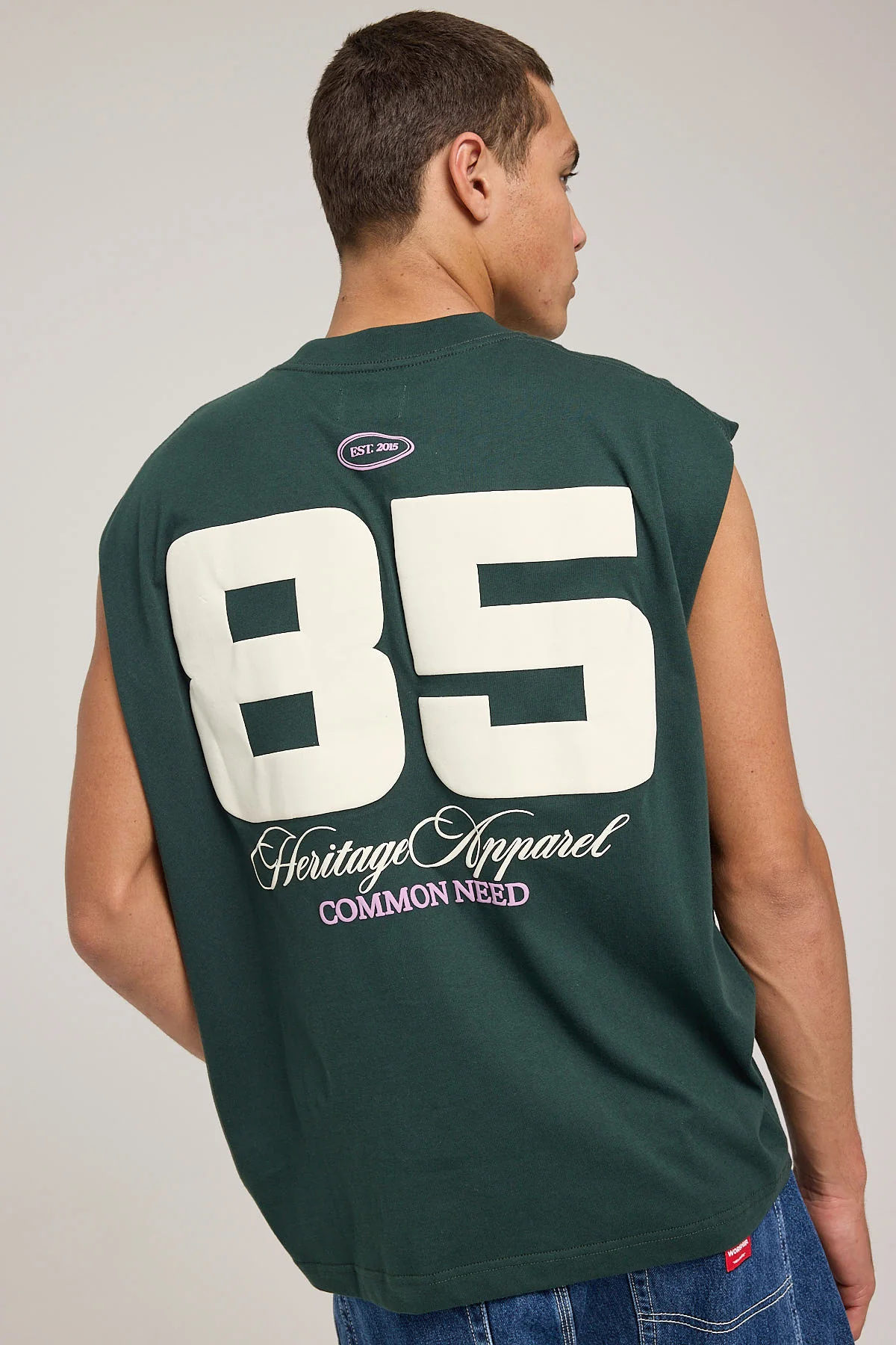 Common Need Brady Muscle Tank Green - Image 4