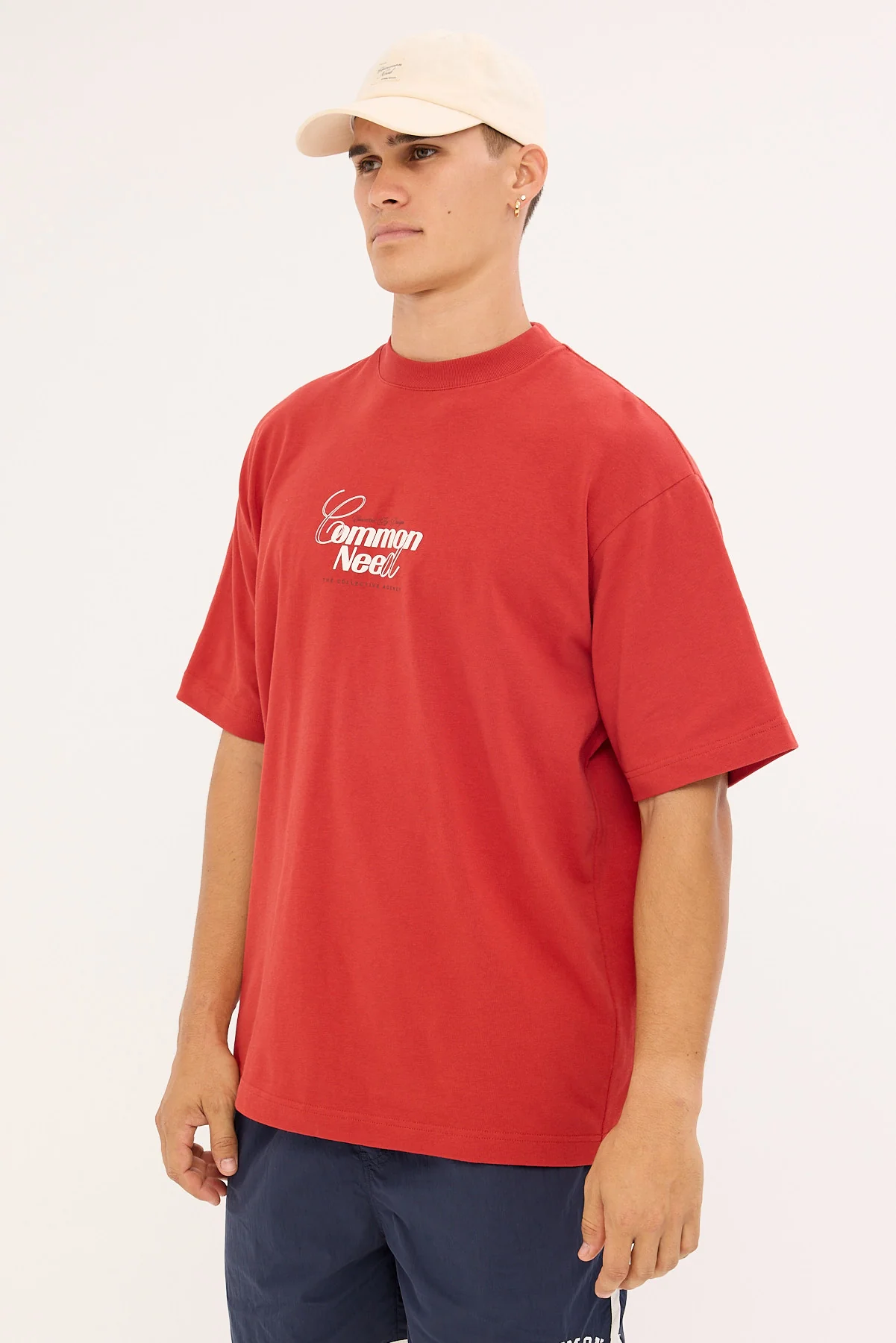 Common Need Clarity Heavyweight Boxy Tee Brick Red - Image 5