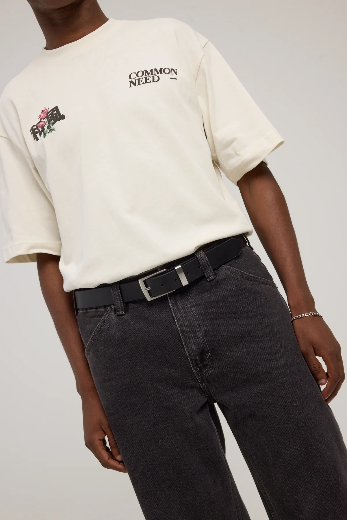 Common Need Classic Leather Belt Black - Image 2