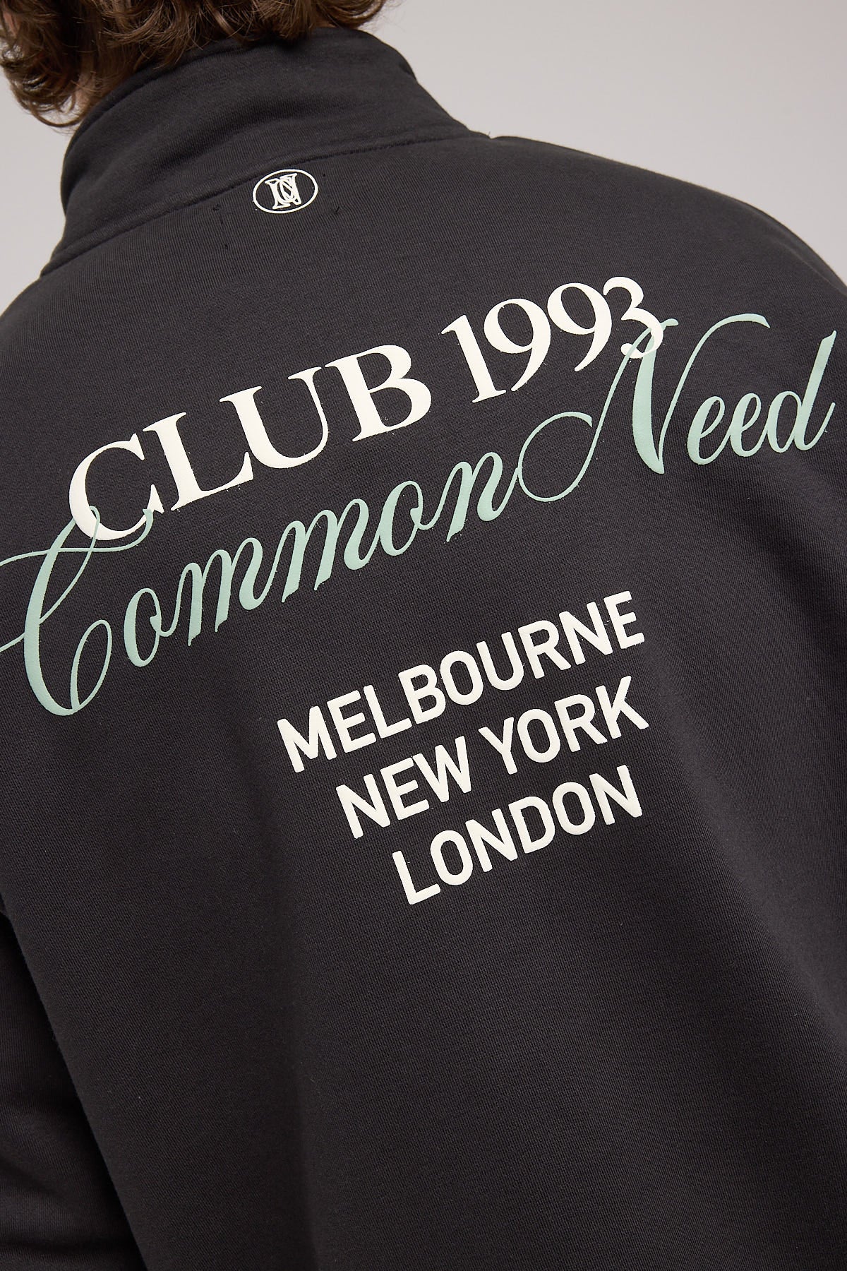 Common Need Club 1993 Quarter Zip Sweater Off Black - Image 5