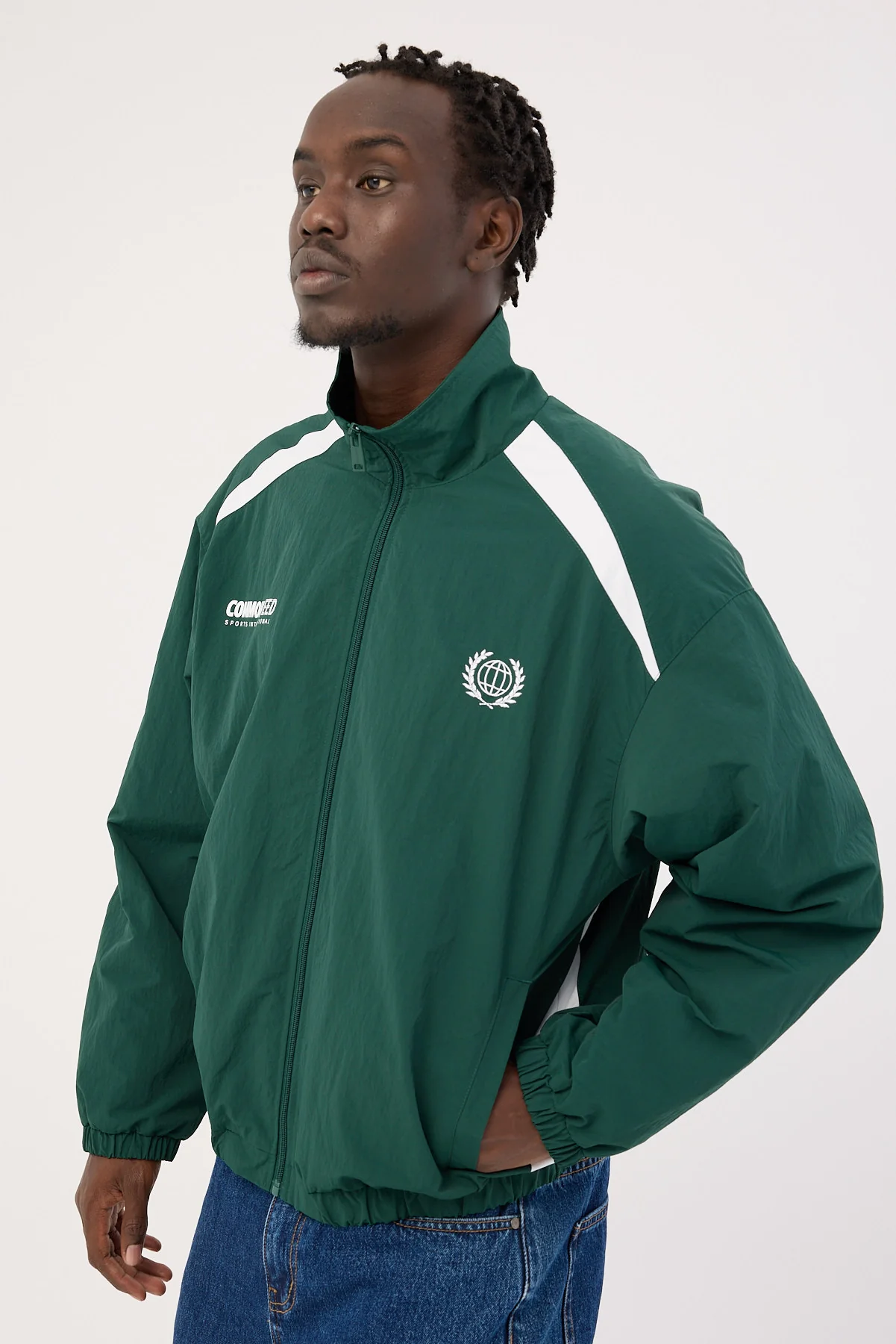 Common Need Colt Panelled Spray Jacket Dark Green - Image 7