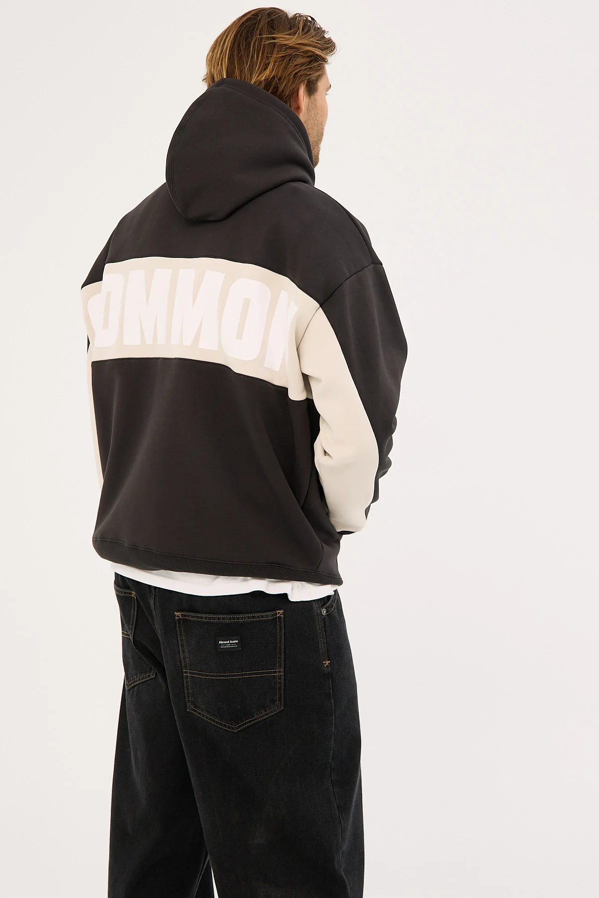 Common Need Contour Boxy Hoodie Black - Image 6