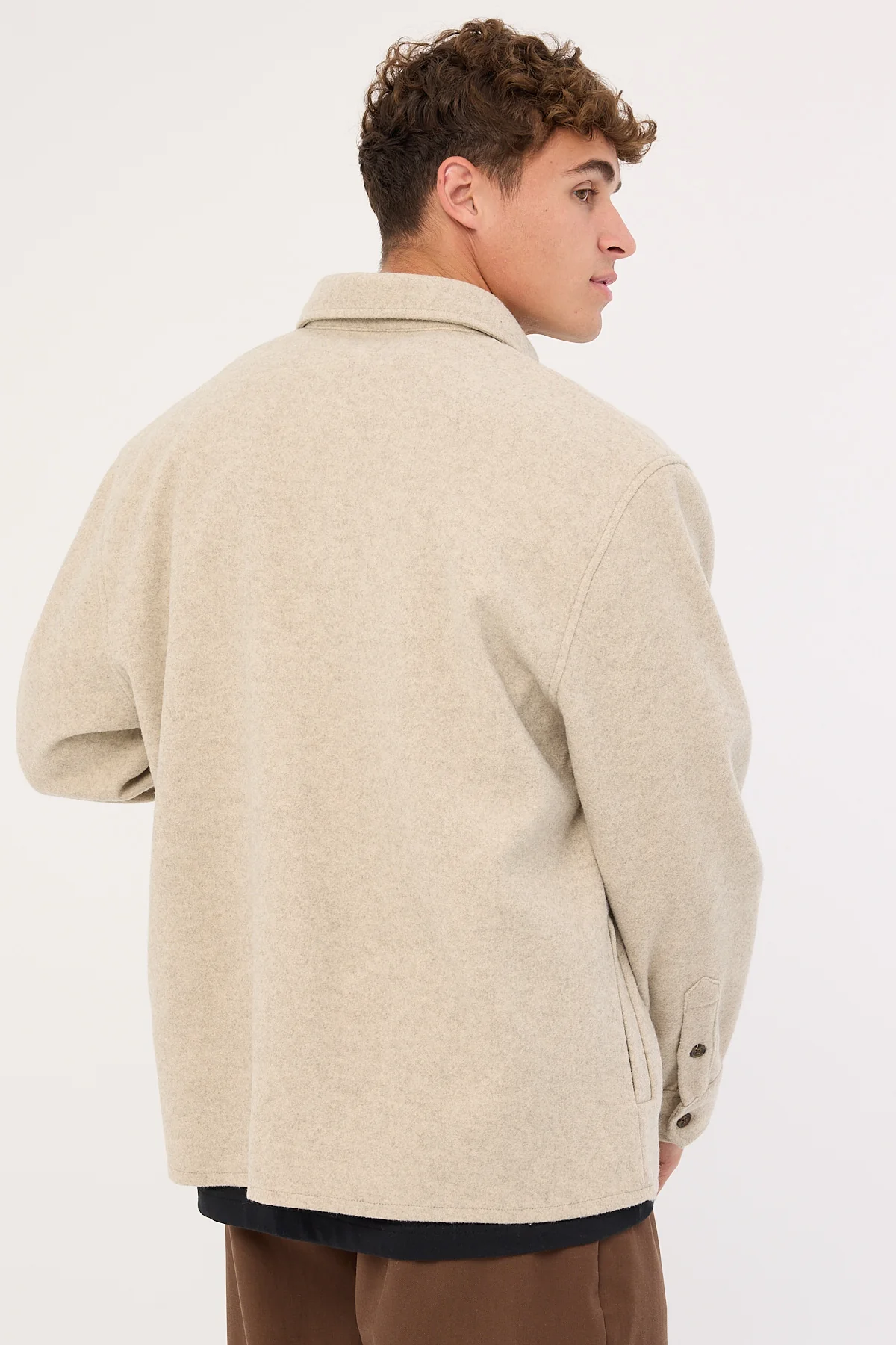 Common Need Elmer Heavyweight Overshirt Natural Marle - Image 7