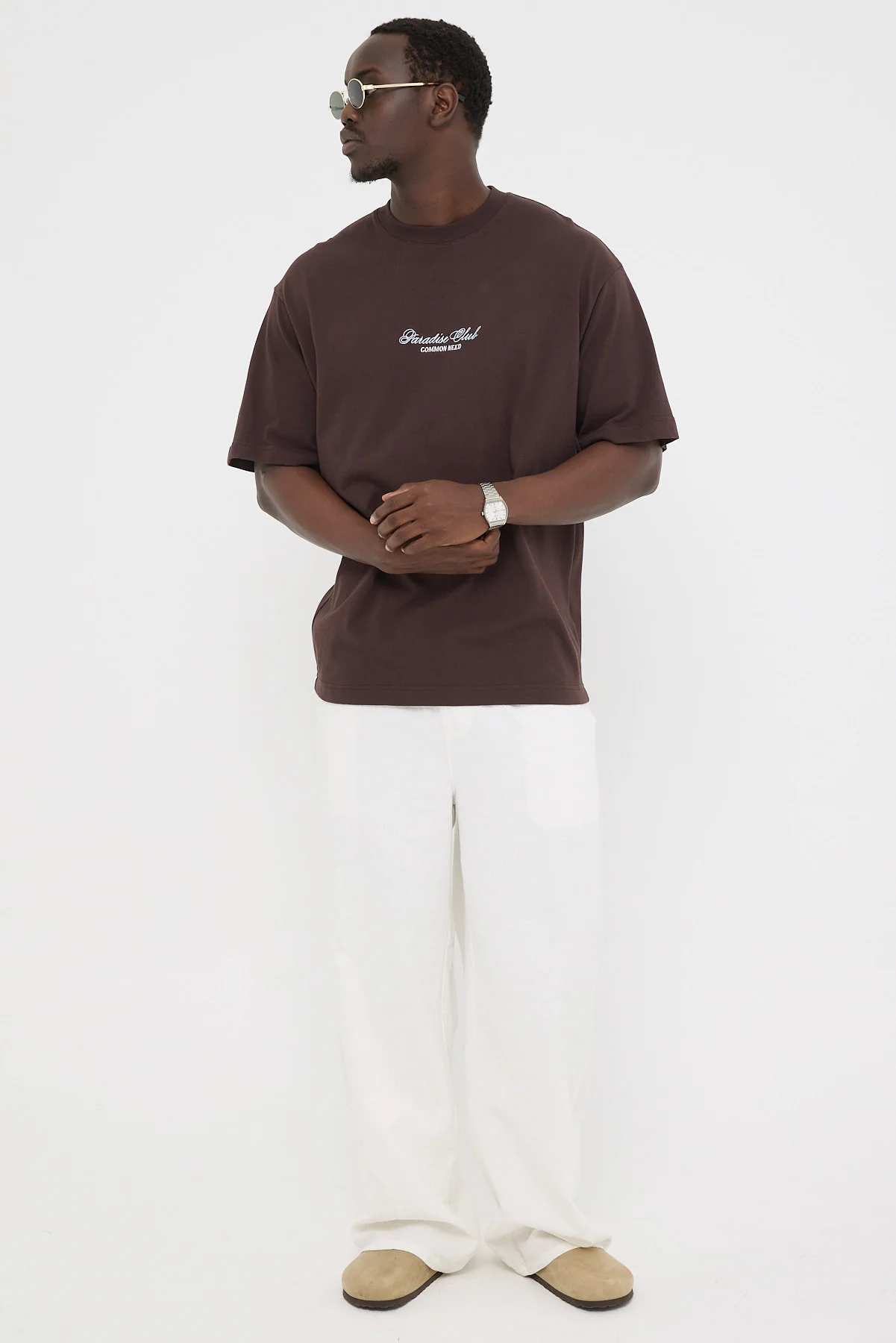Common Need Elysian Heavyweight Boxy Tee Coffee Brown - Image 2