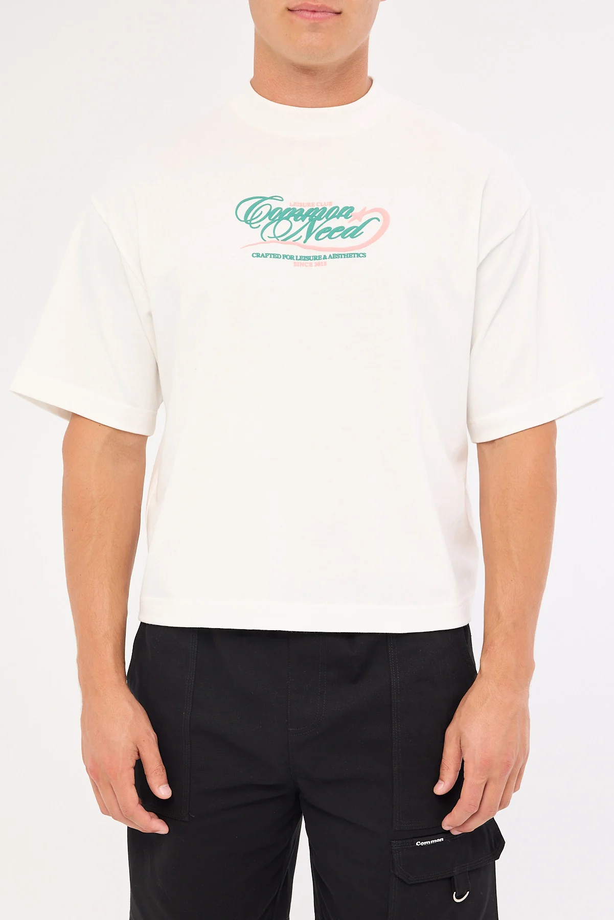 Common Need Flashpoint Cropped Heavyweight Easy Tee Cloud White - Image 7