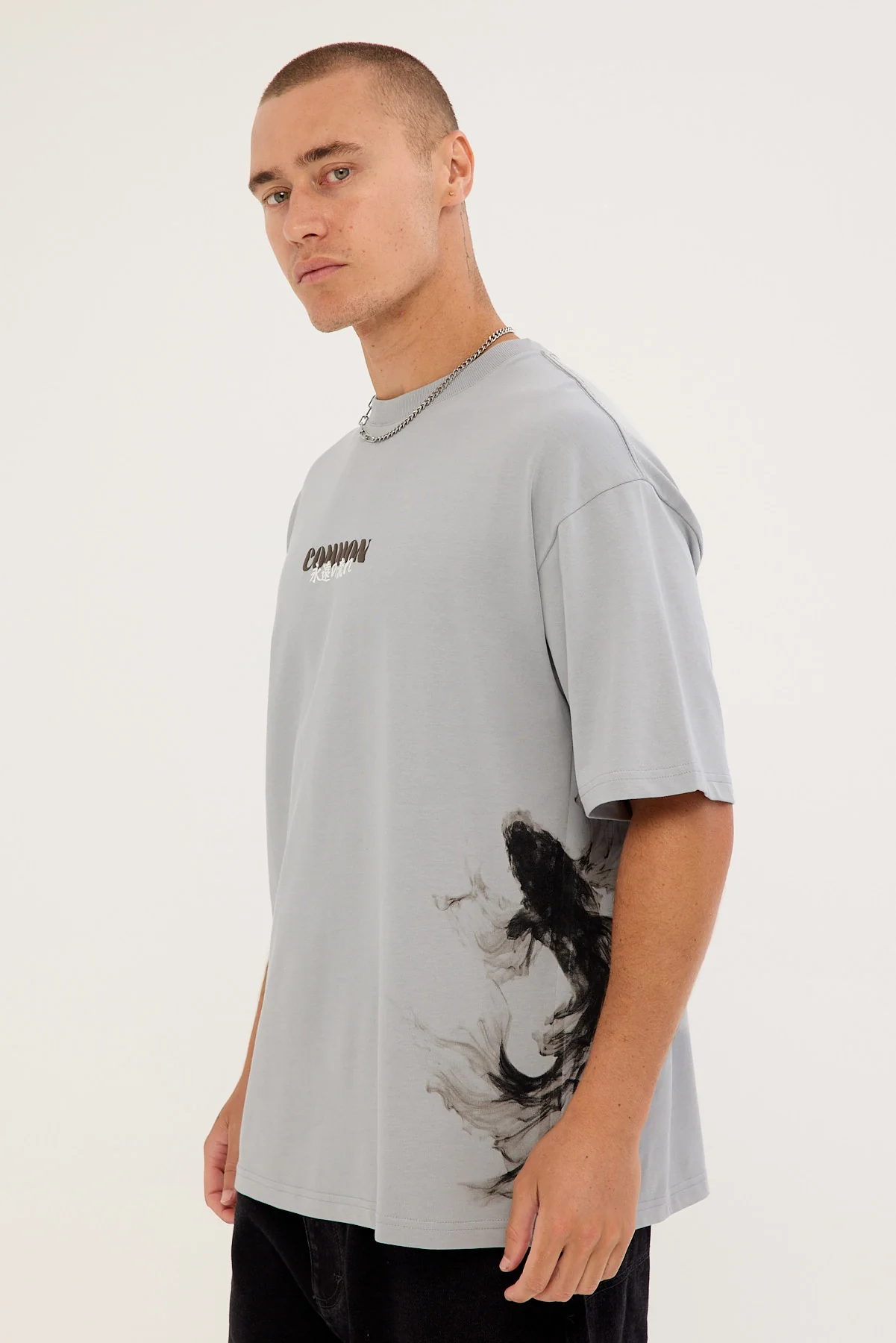 Common Need Formless Heavyweight Easy Tee Ice Grey - Image 5