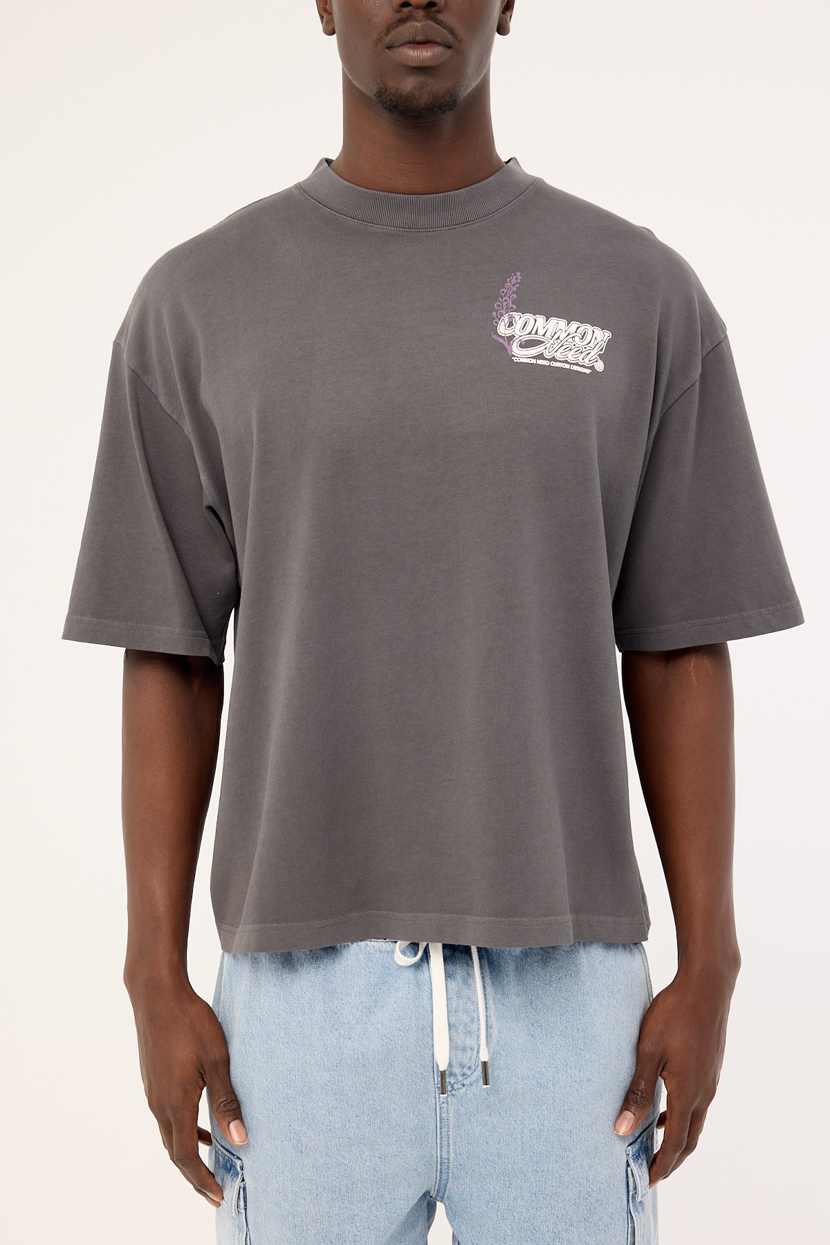Common Need Garden Cropped Heavyweight Easy Tee Washed Black - Image 7