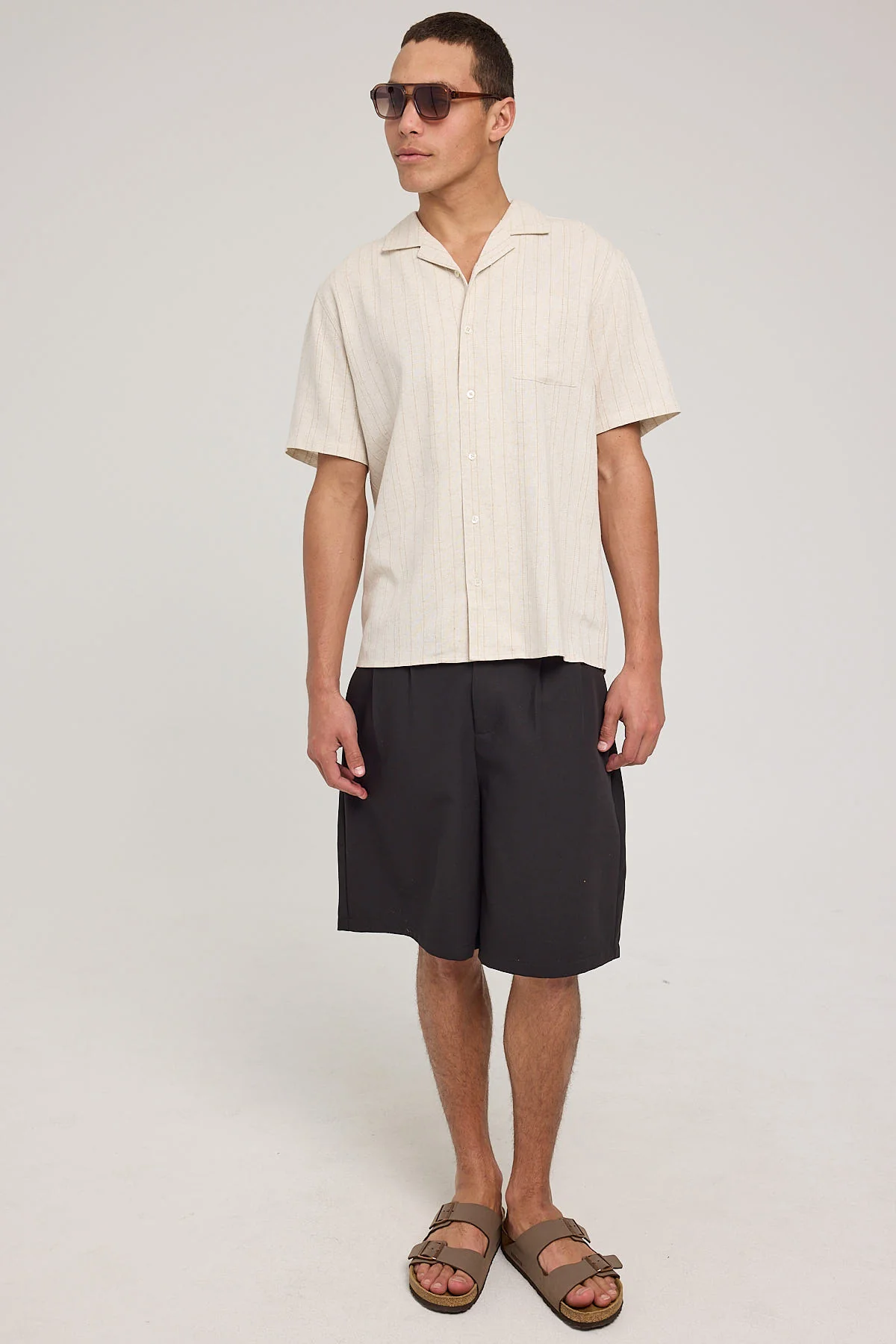 Common Need Hampton Resort Shirt Natural Stripe - Image 2