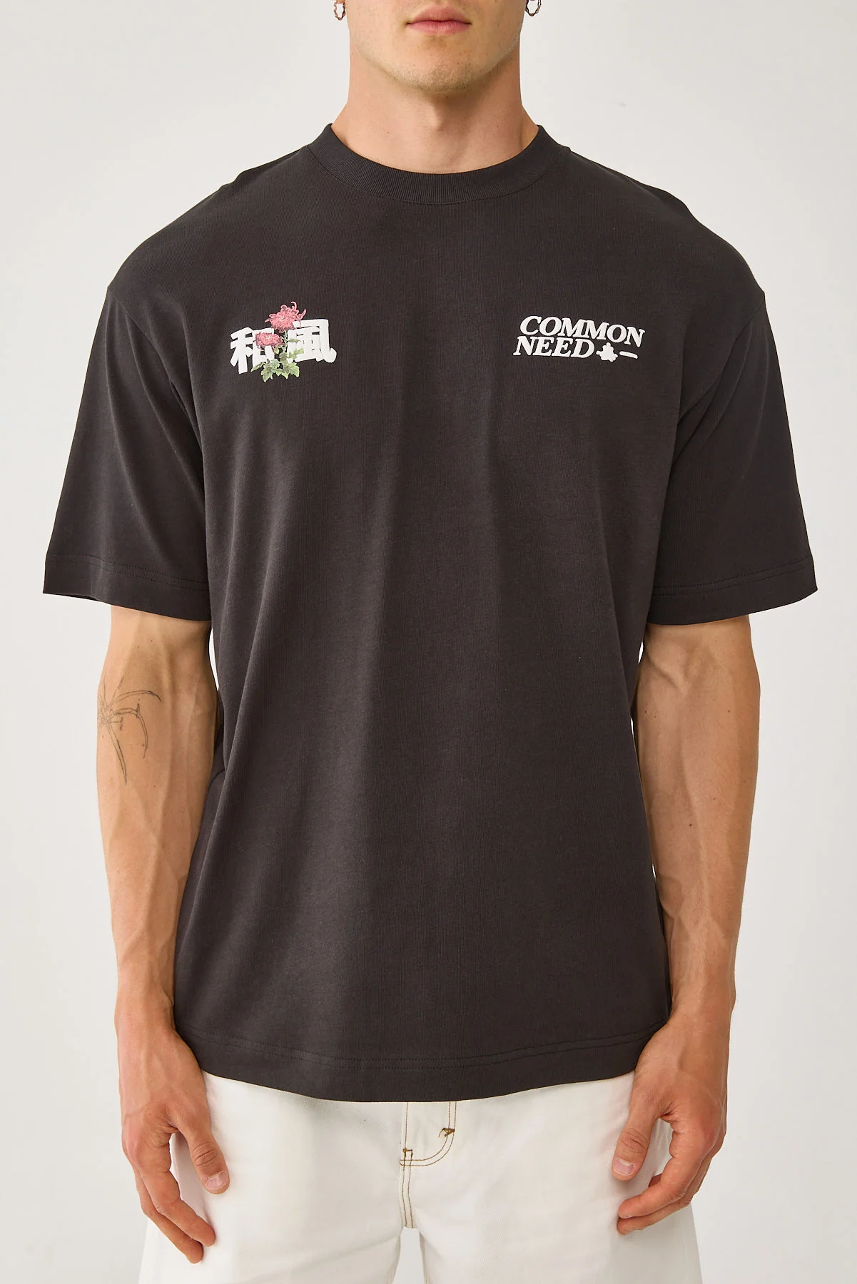 Common Need Hana Heavyweight Boxy Tee Off Black - Image 7
