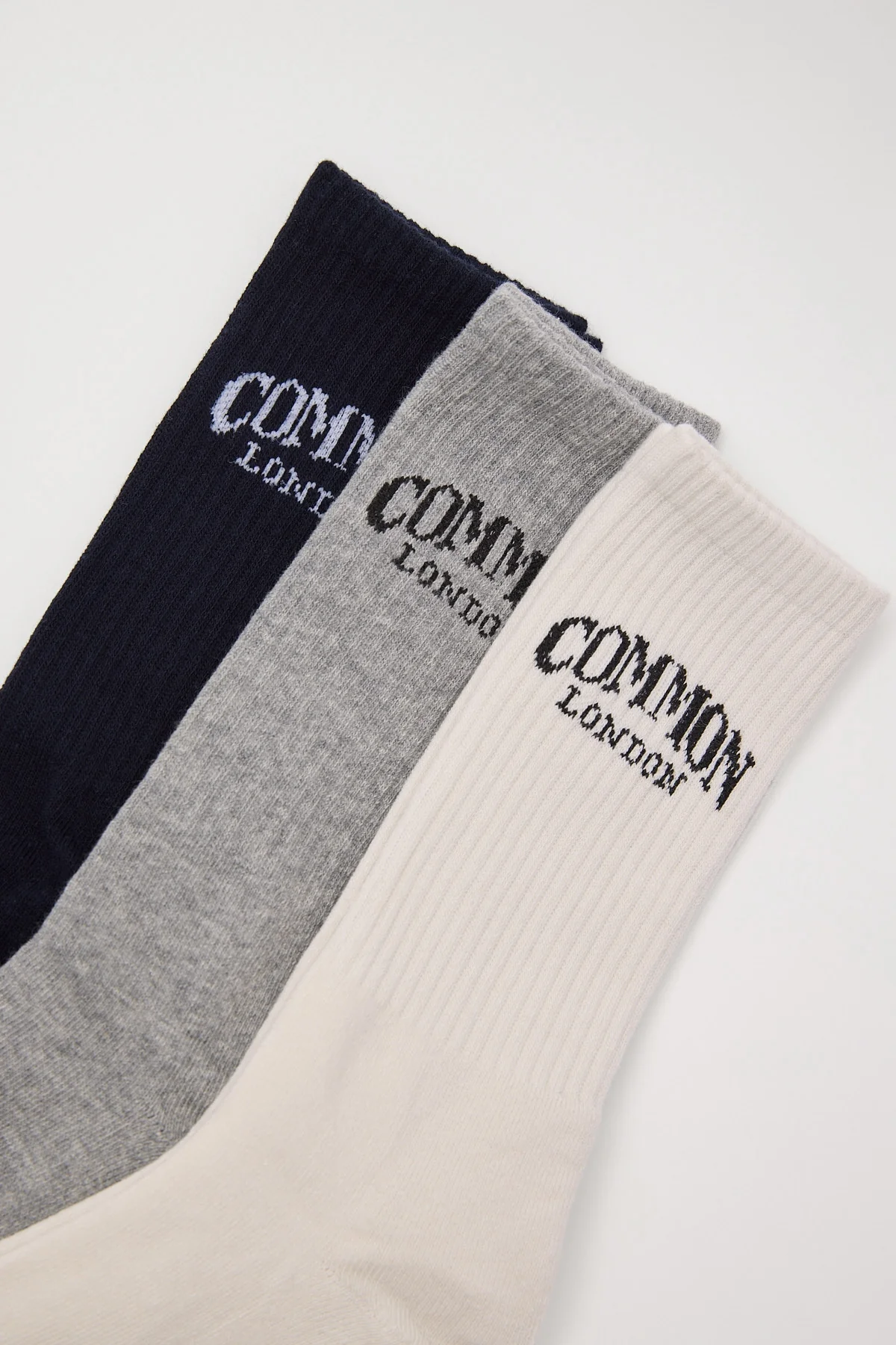 Common Need Harbor Sock 3 Pack Grey Marle/Navy/Grey - Image 2