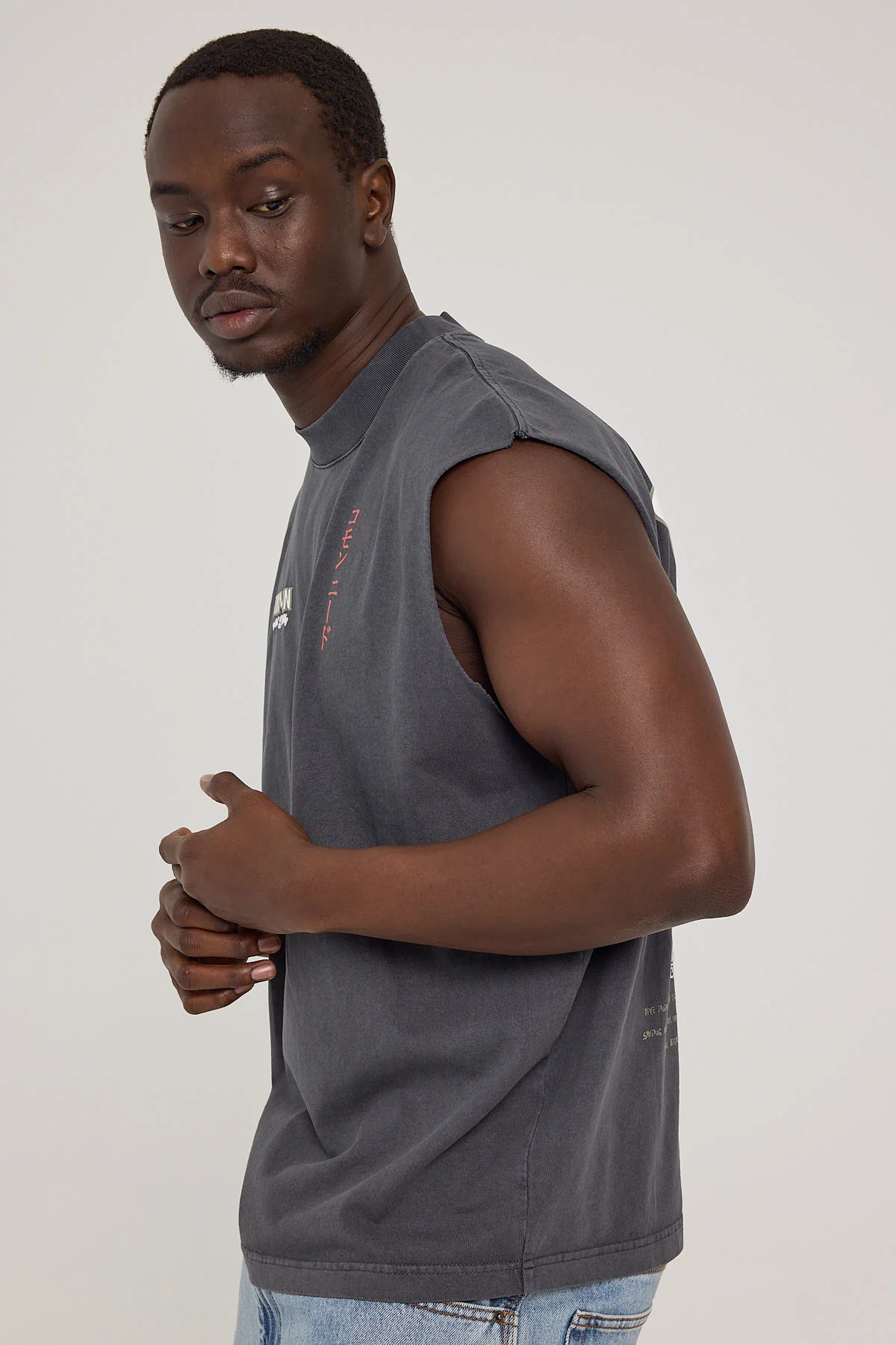 Common Need Kuzushi Muscle Tank Washed Black - Image 4